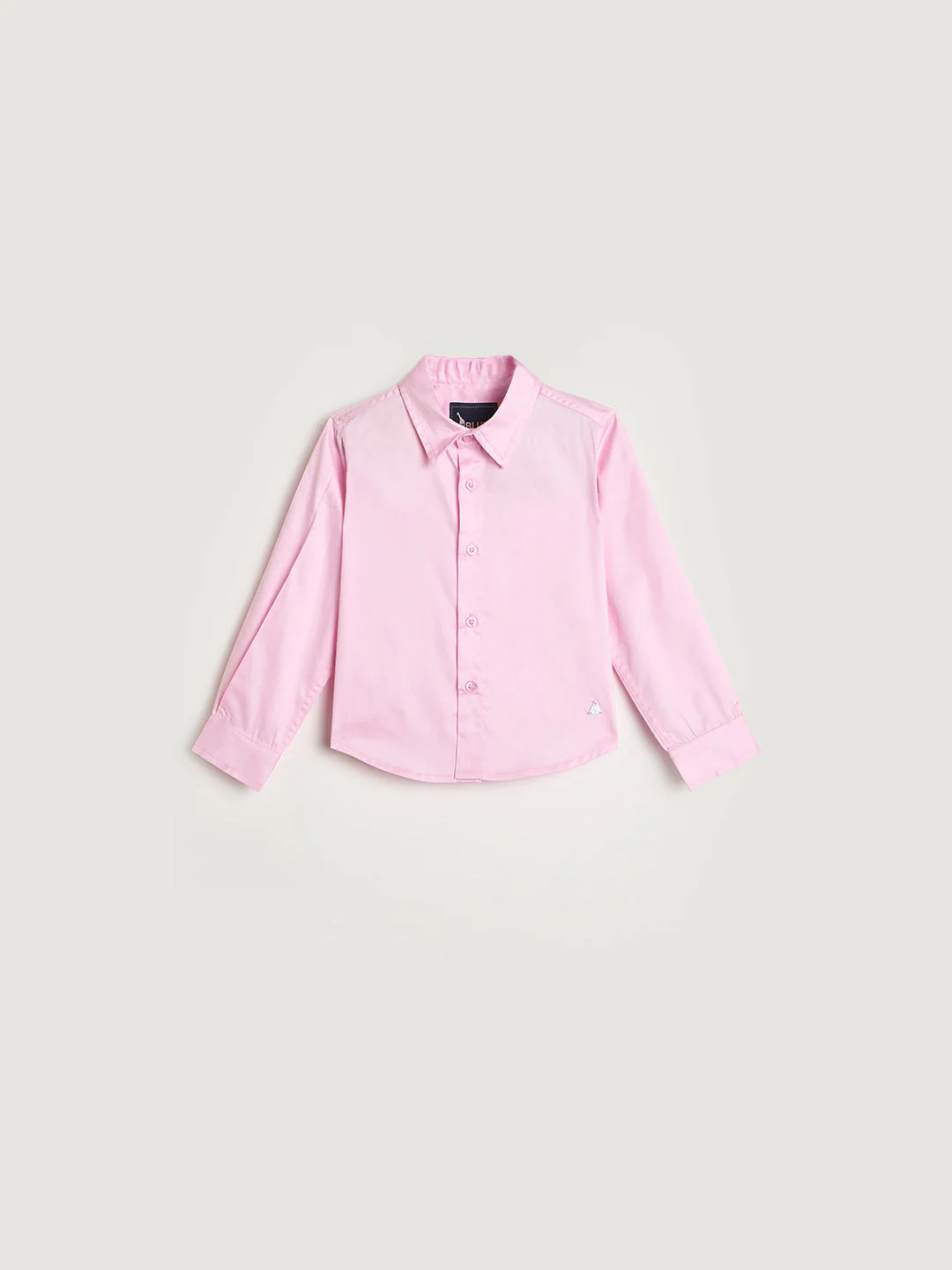 Blue Giraffe Boys Pink Solid Regular Fit Pure Cotton Shirt - Image 2