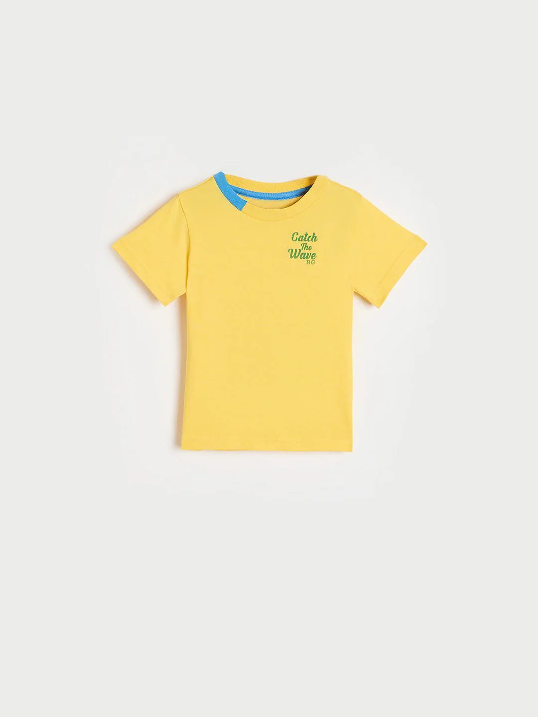 Blue Giraffe Boys Yellow Printed Regular Fit Pure Cotton T-Shirt - Image 2
