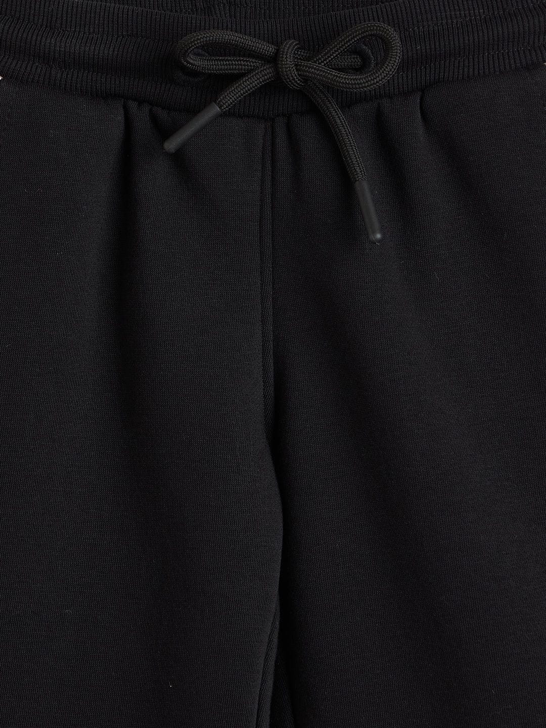 Blue Giraffe Girls Jogger Black Solid Sweatpant - Image 3