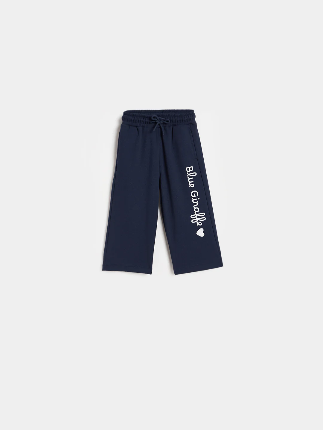 Blue Giraffe Girls Navy Blue Solid Regular Fit Trouser - Image 2