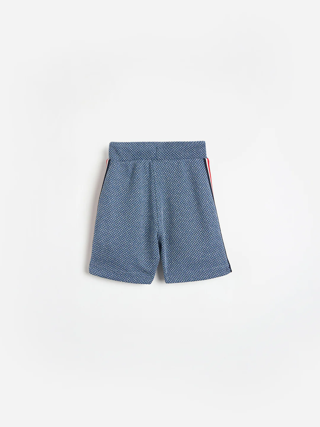 Blue Giraffe Girls Blue Woven Design Regular Fit Pure Cotton Shorts - Image 3