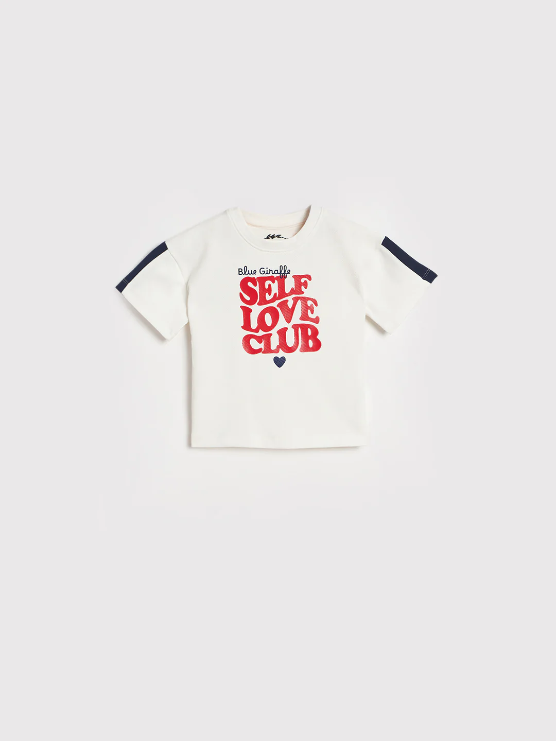 Blue Giraffe Girls White Printed Boxy Fit T-Shirt - Image 2