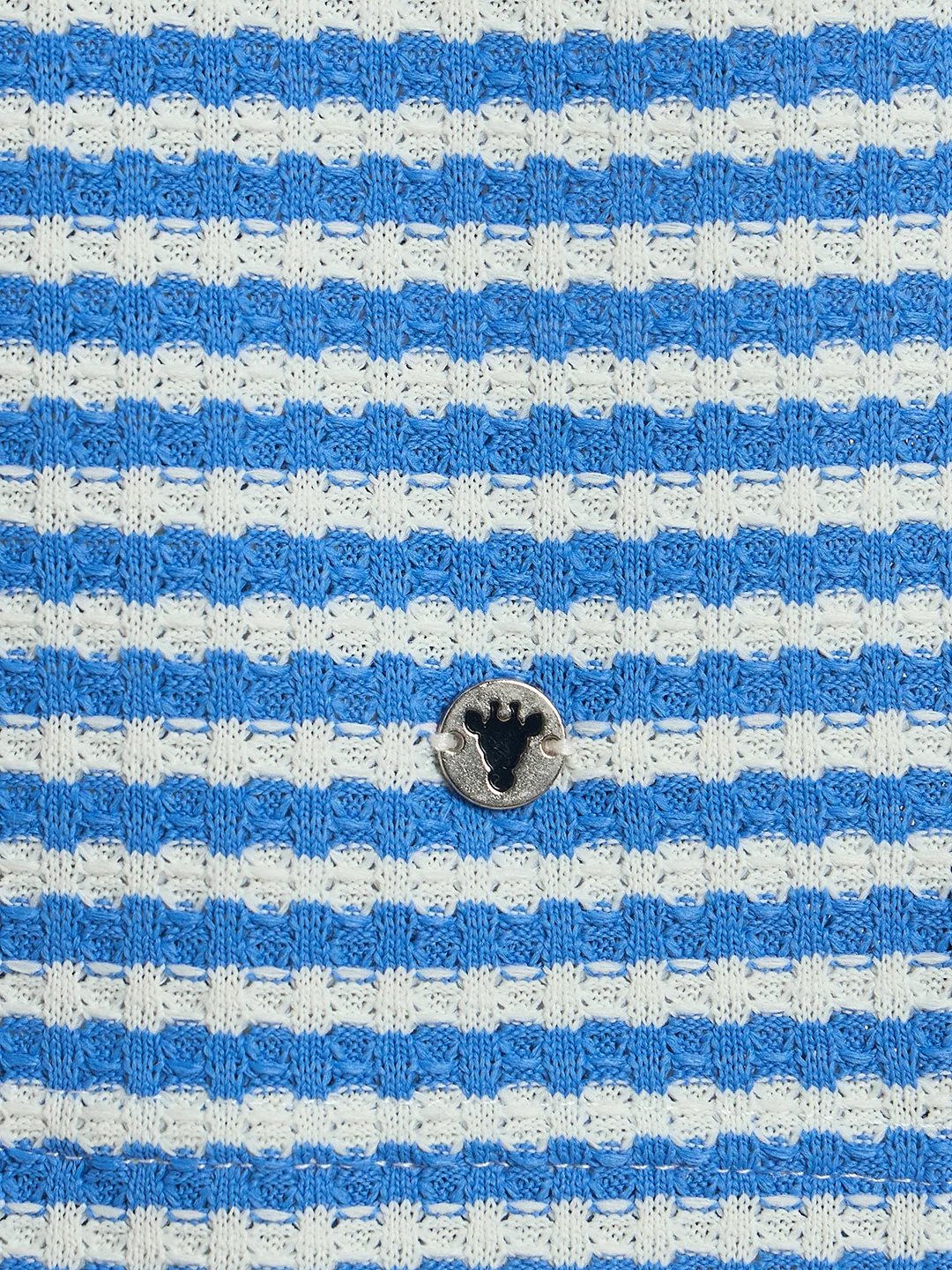 Blue Giraffe Girls Blue Striped Regular Fit T-Shirt - Image 5