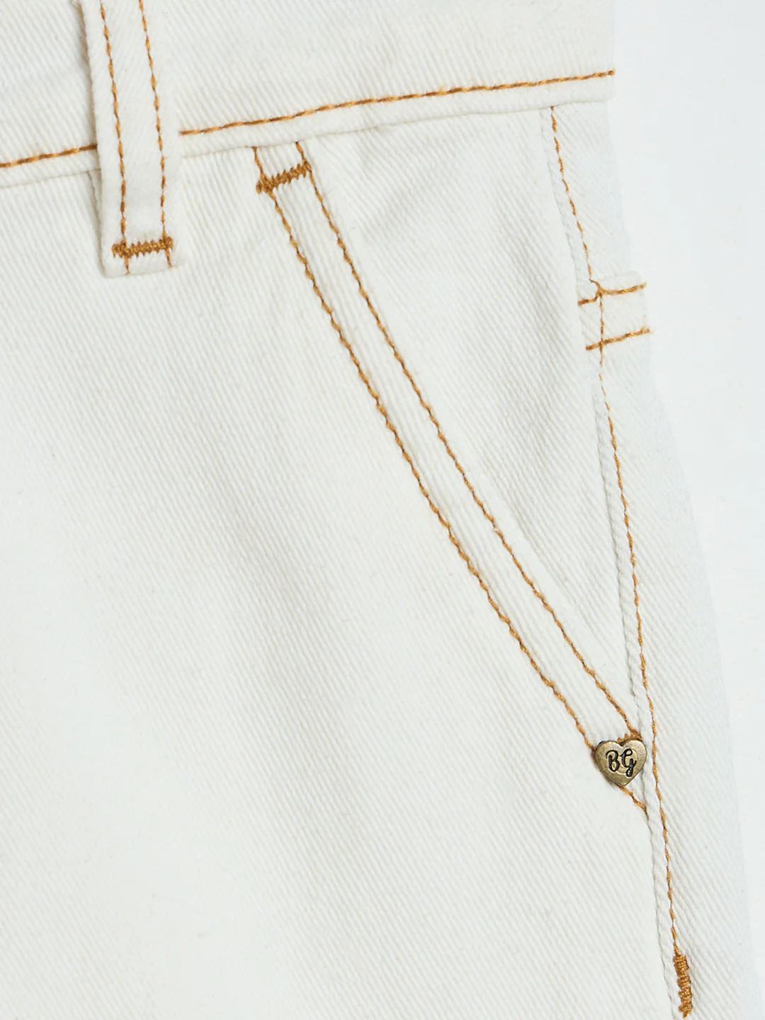 Blue Giraffe White Solid Stretchable Wide Leg Jeans - Image 5