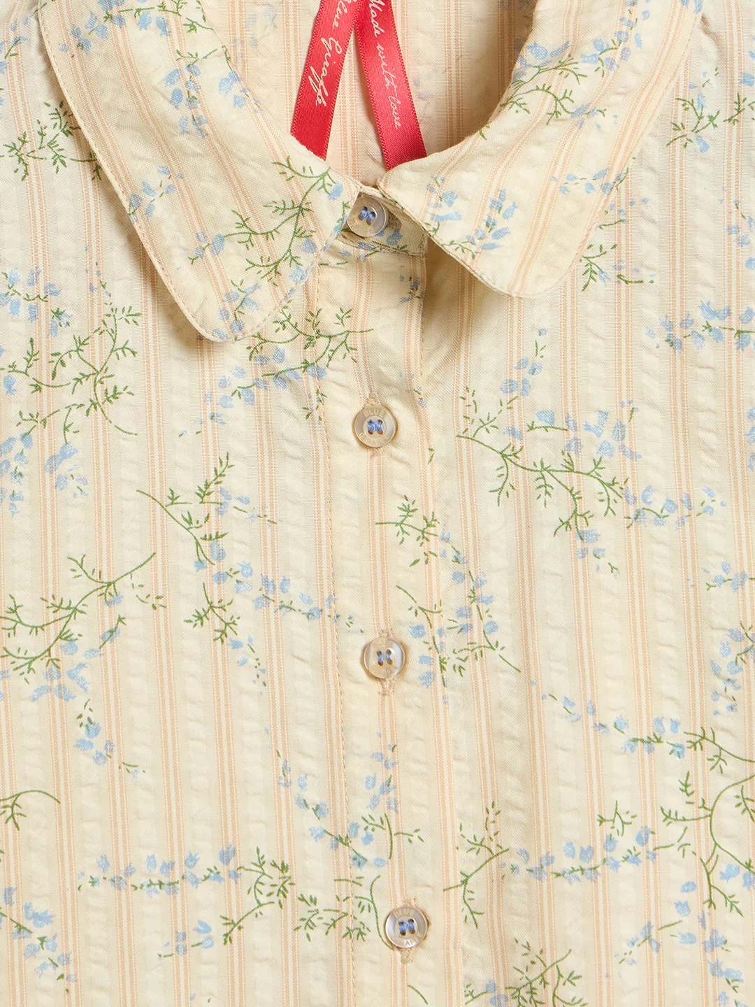 Blue Giraffe Girls Beige Printed Regular Fit Top - Image 4