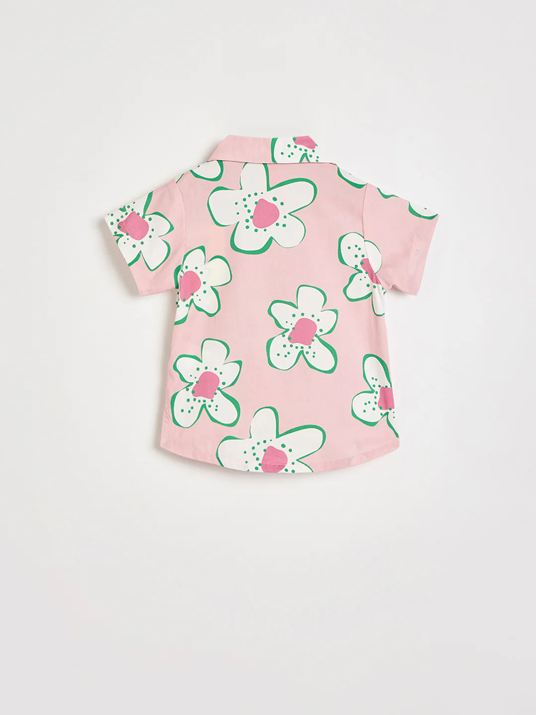 Blue Giraffe Girls Pink Printed Regular Fit Pure Cotton Top - Image 3