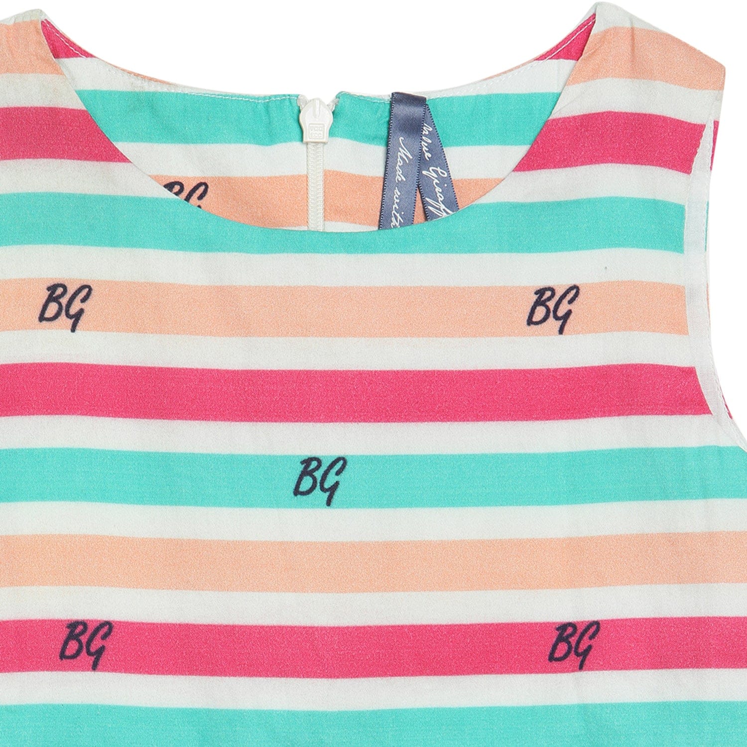 Blue Giraffe Girls Dress - Image 3