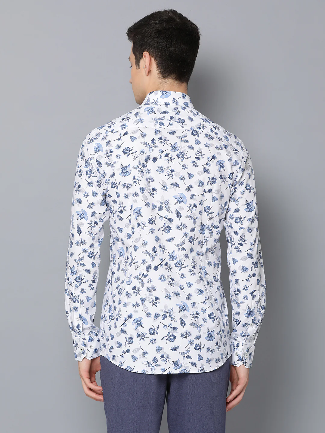 Bruun & Stengade Men Blue Printed Collar Shirt - Image 4