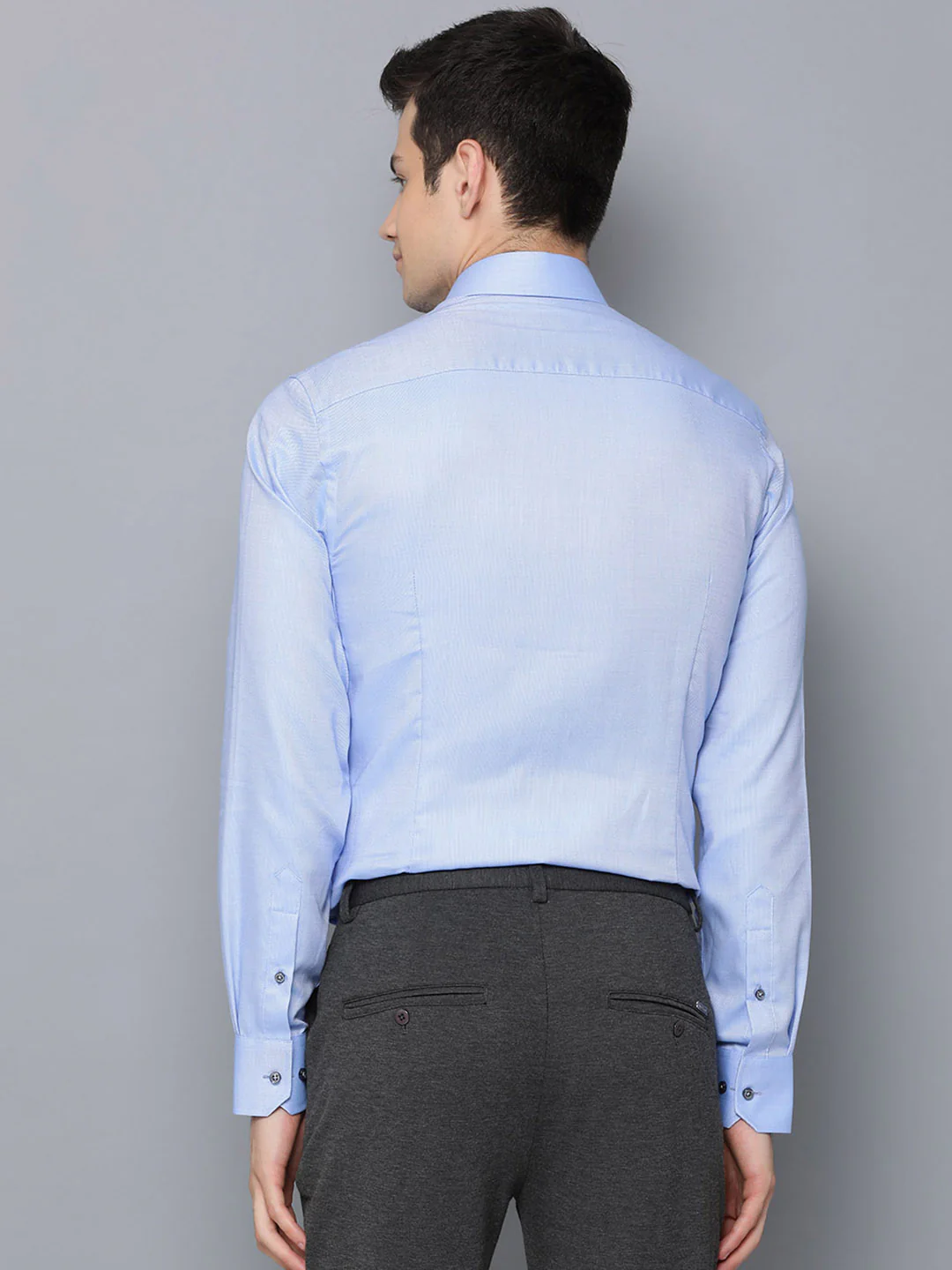 Bruun & Stengade Men Blue Solid Collar Shirt - Image 4