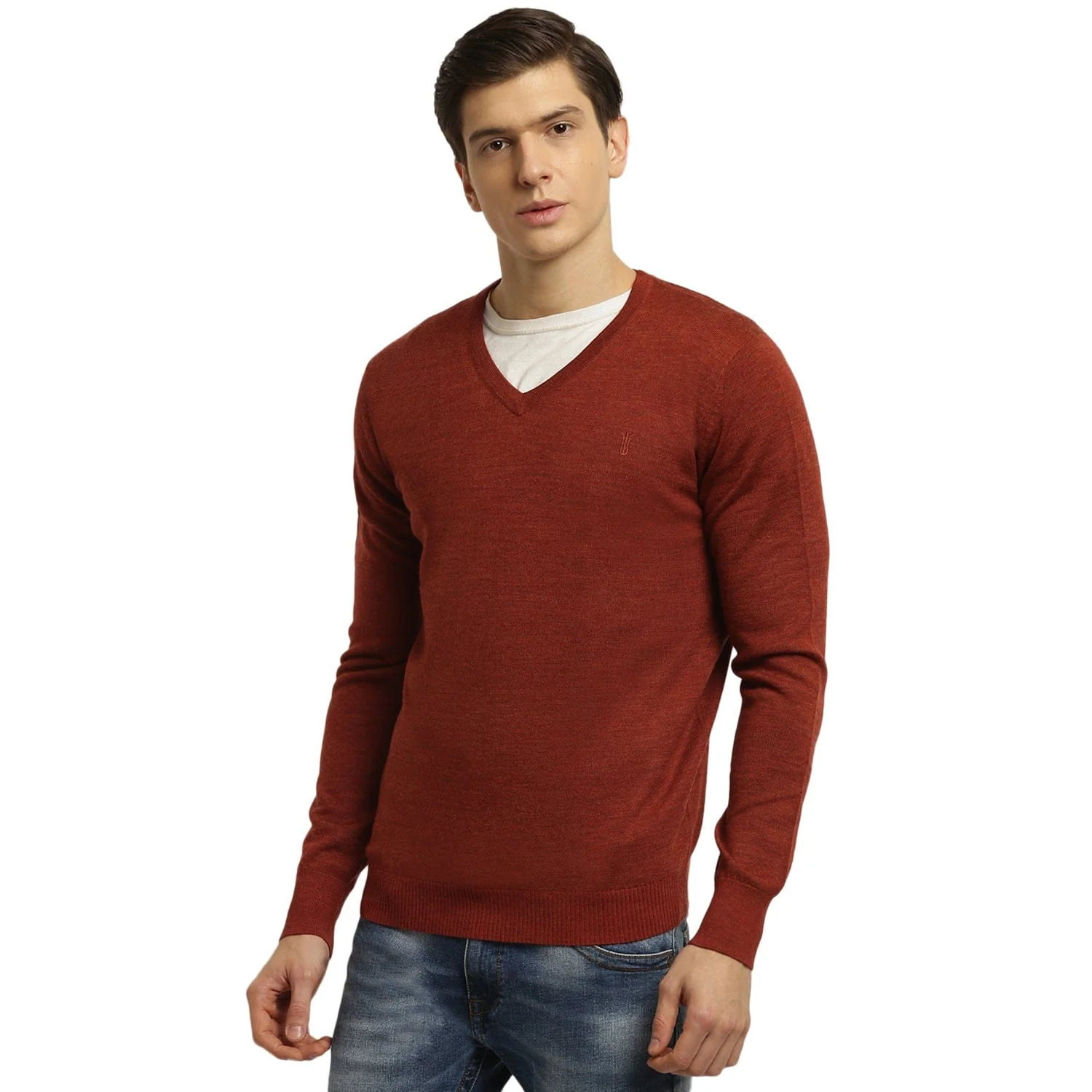 Bruun & Stengade Men Black V Neck Sweater - Image 2