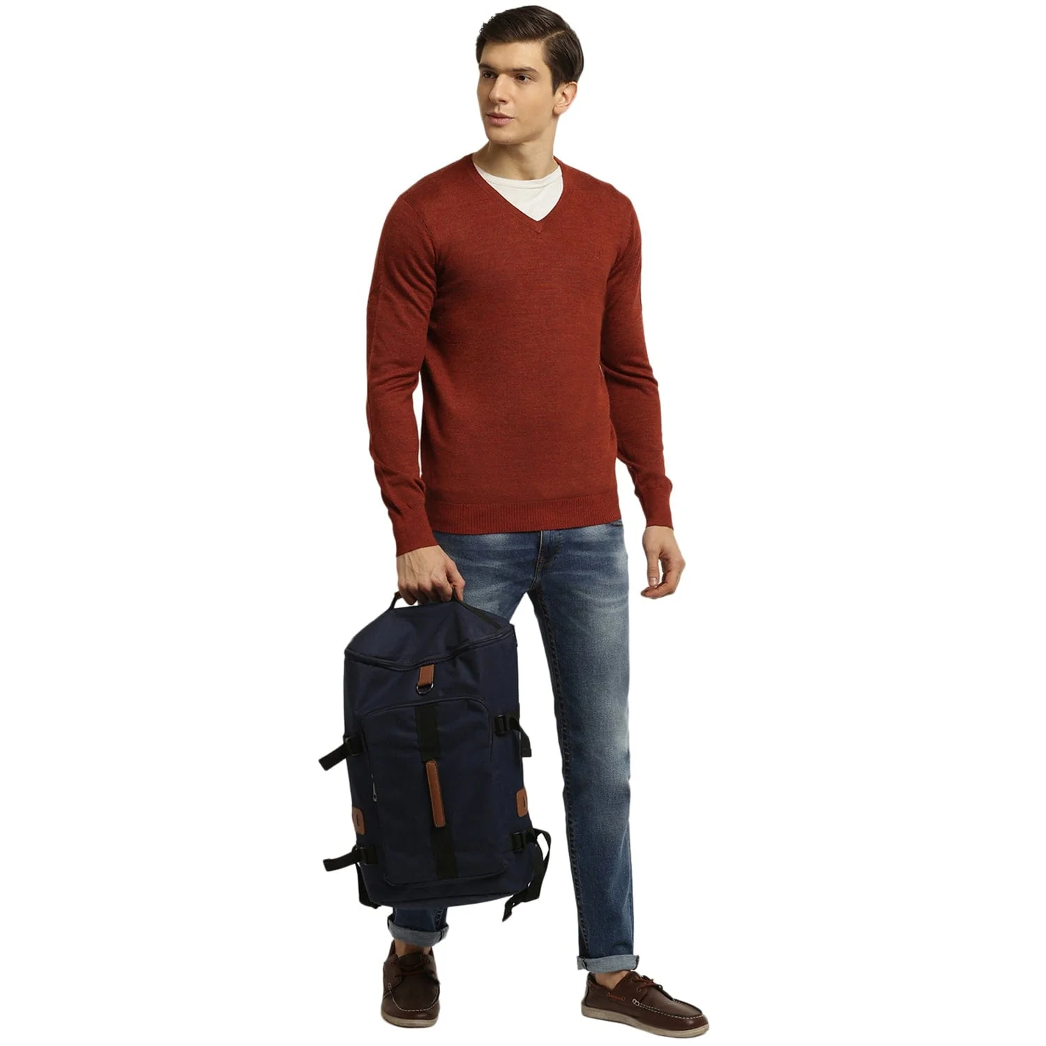 Bruun & Stengade Men Black V Neck Sweater - Image 5