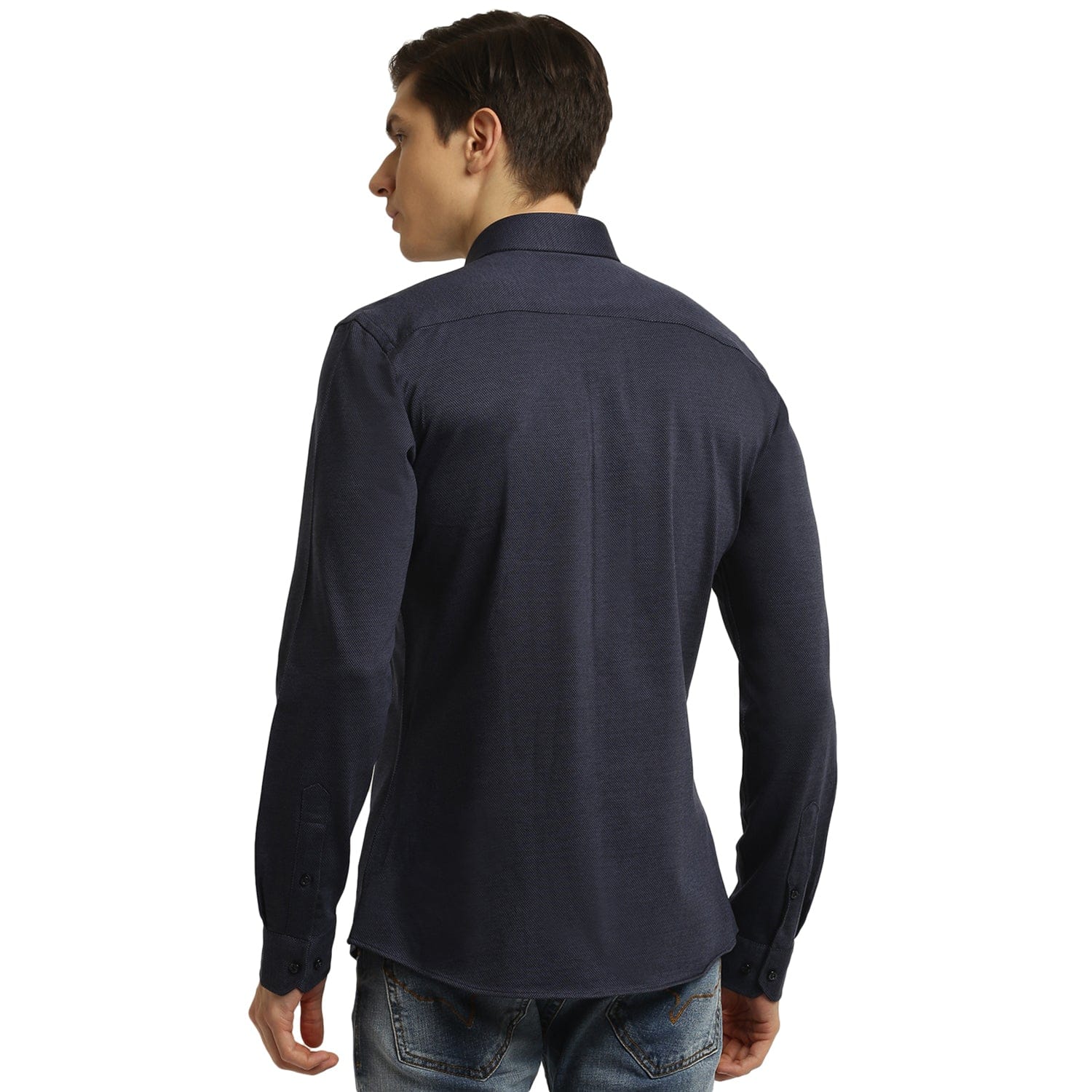 Bruun & Stengade Men Blue Collar Shirt - Image 4