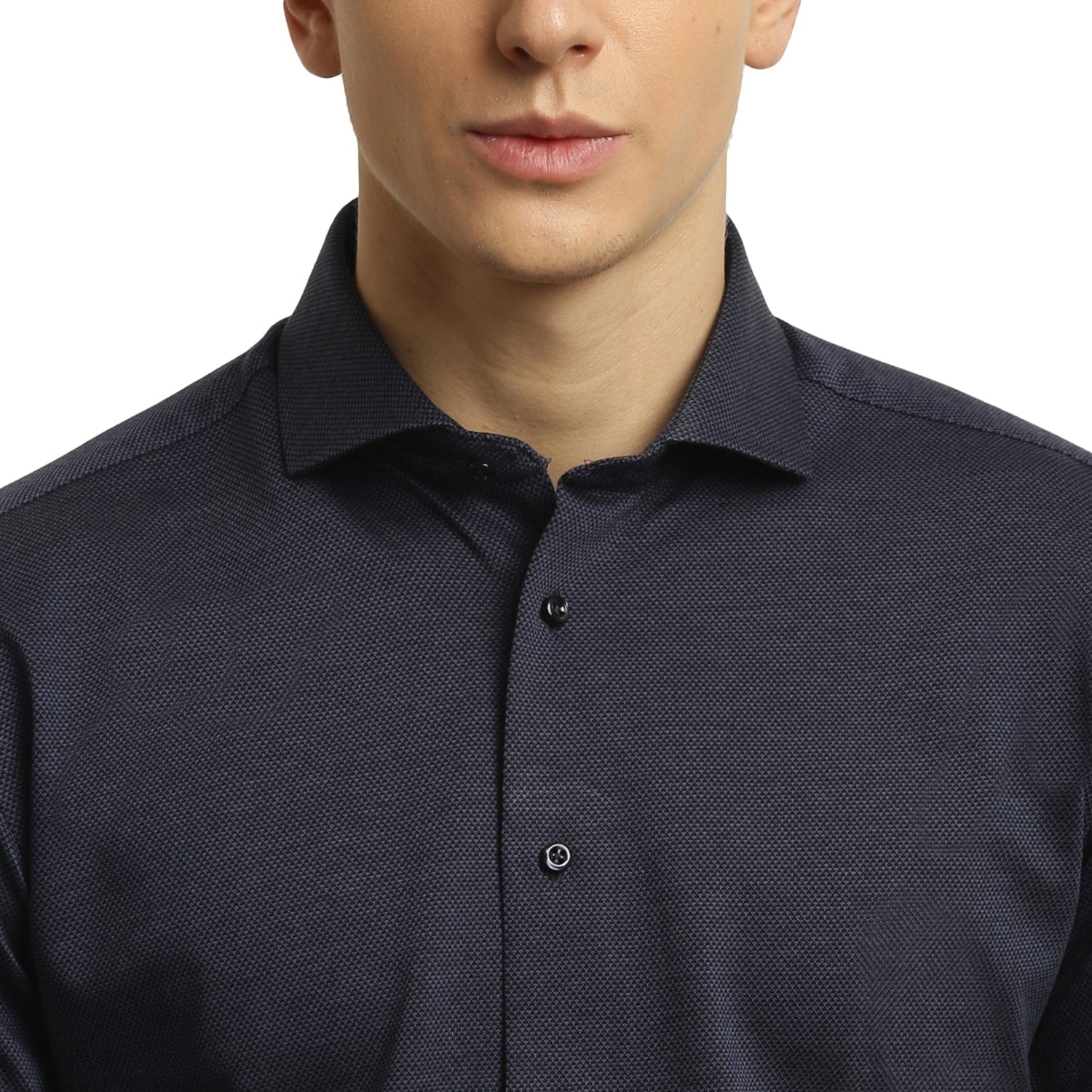 Bruun & Stengade Men Blue Collar Shirt - Image 6