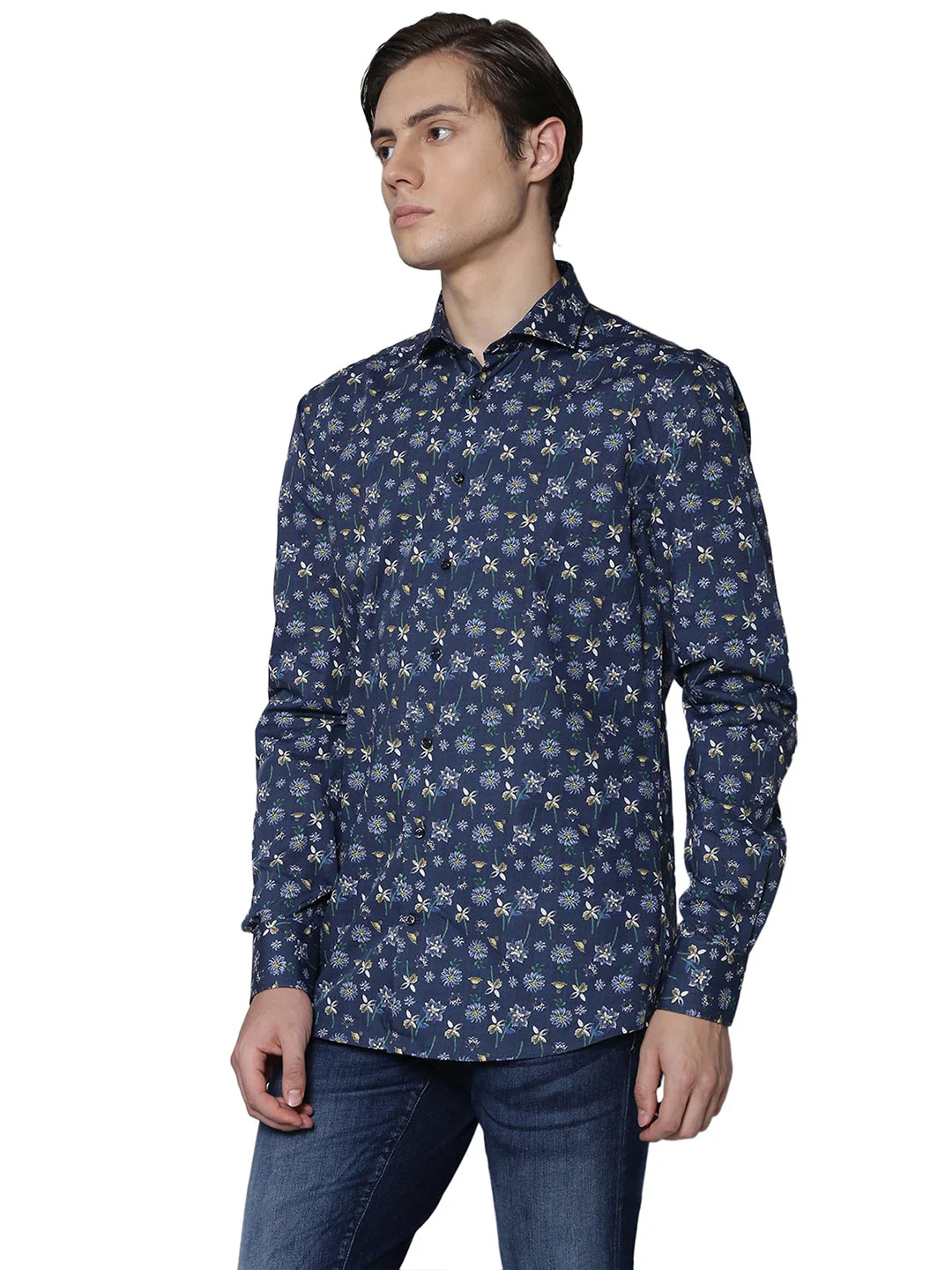 Bruun & Stengade Men Blue Printed Collar Shirt - Image 2
