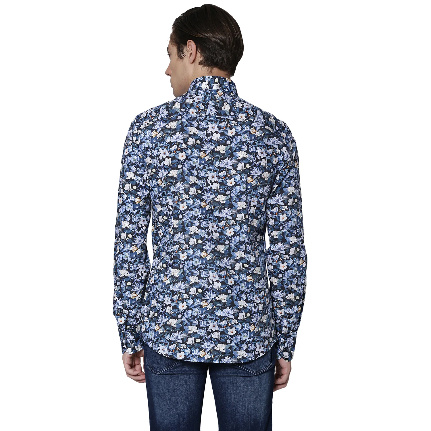 Bruun & Stengade Men Blue Printed Collar Shirt - Image 4