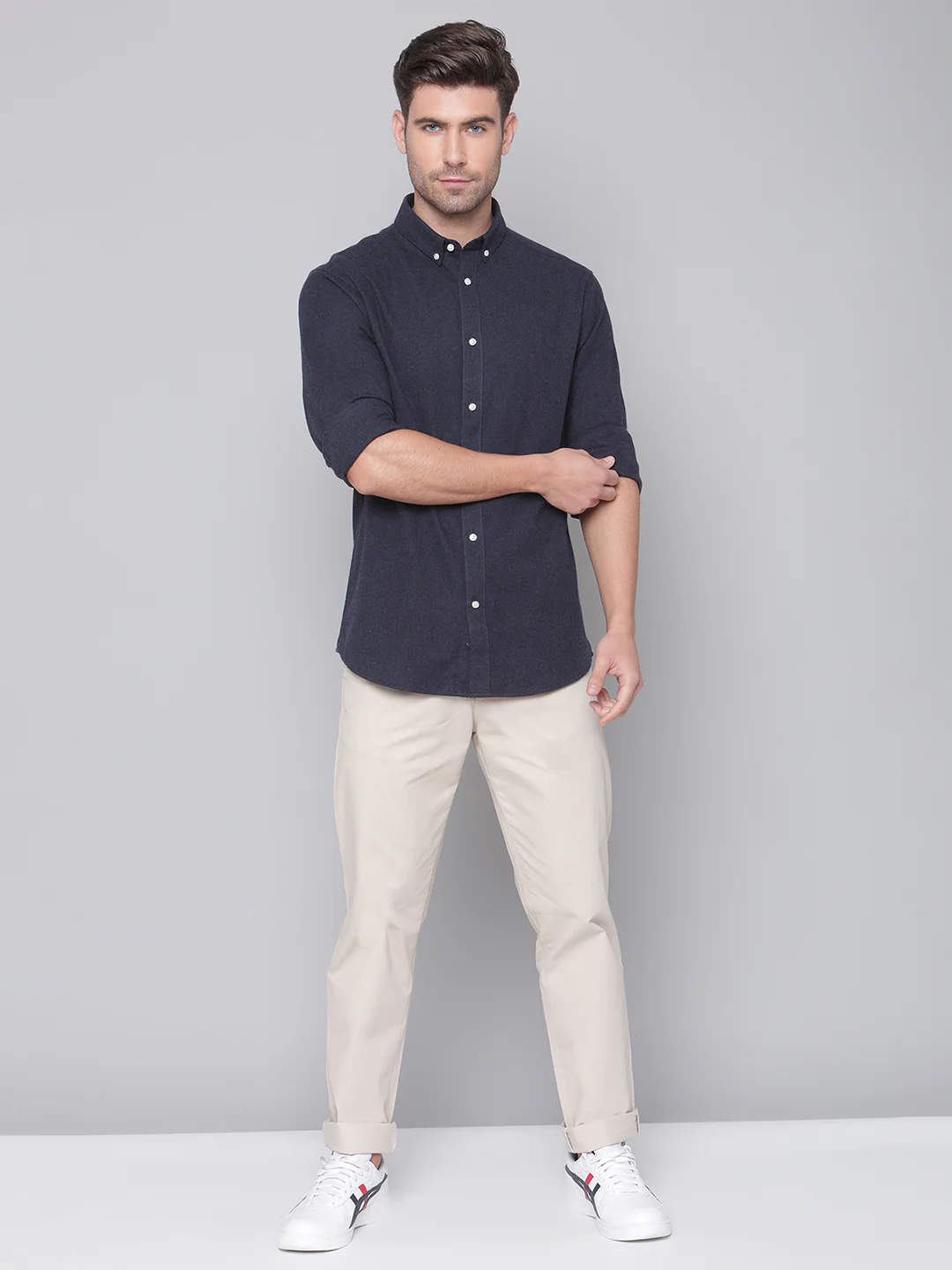 Bruun & Stengade Men Grey Solid Collar Shirt - Image 5