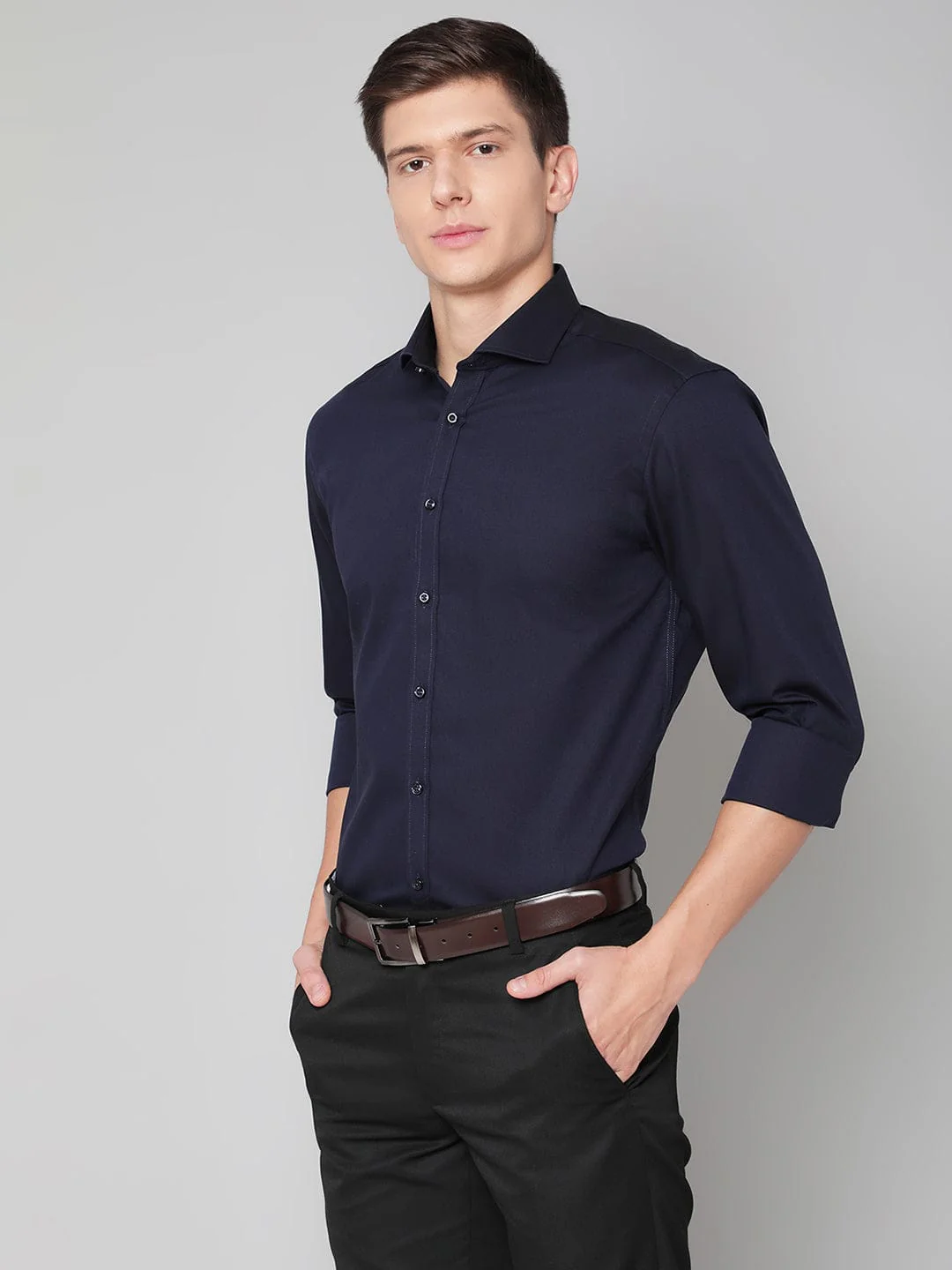 Bruun & Stengade Men Cutaway Collar Shirt - Image 2