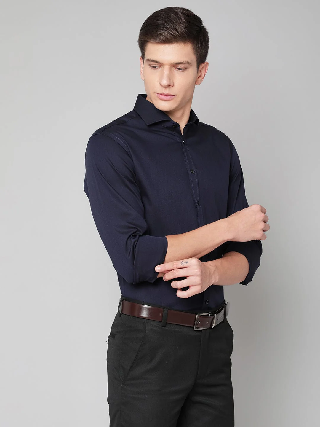 Bruun & Stengade Men Cutaway Collar Shirt - Image 3