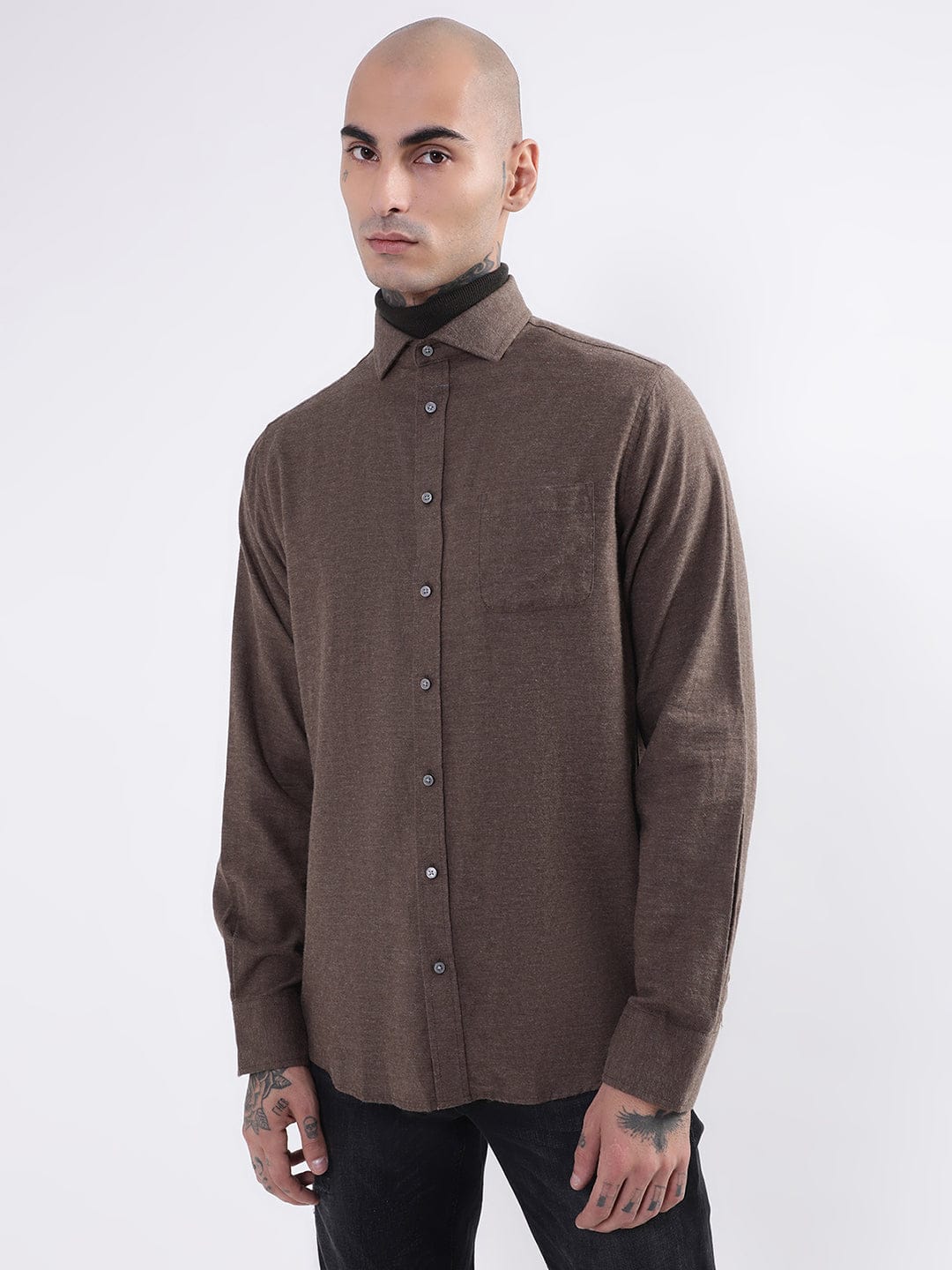 Bruun & Stengade Men Solid Collar Shirt