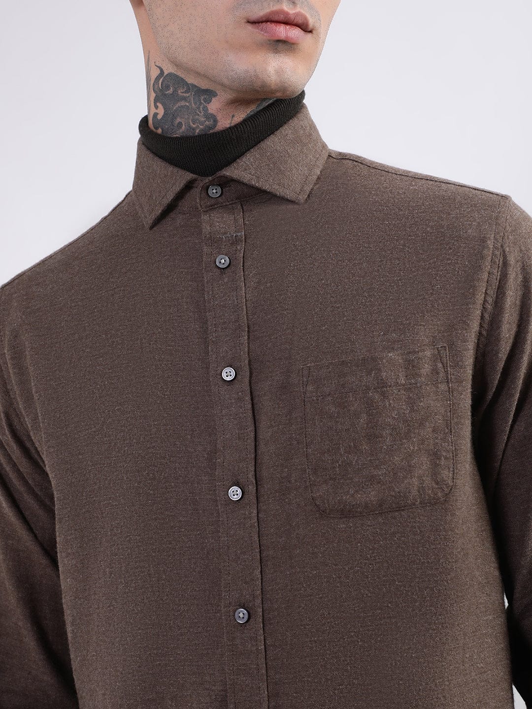 Bruun & Stengade Men Solid Collar Shirt - Image 5