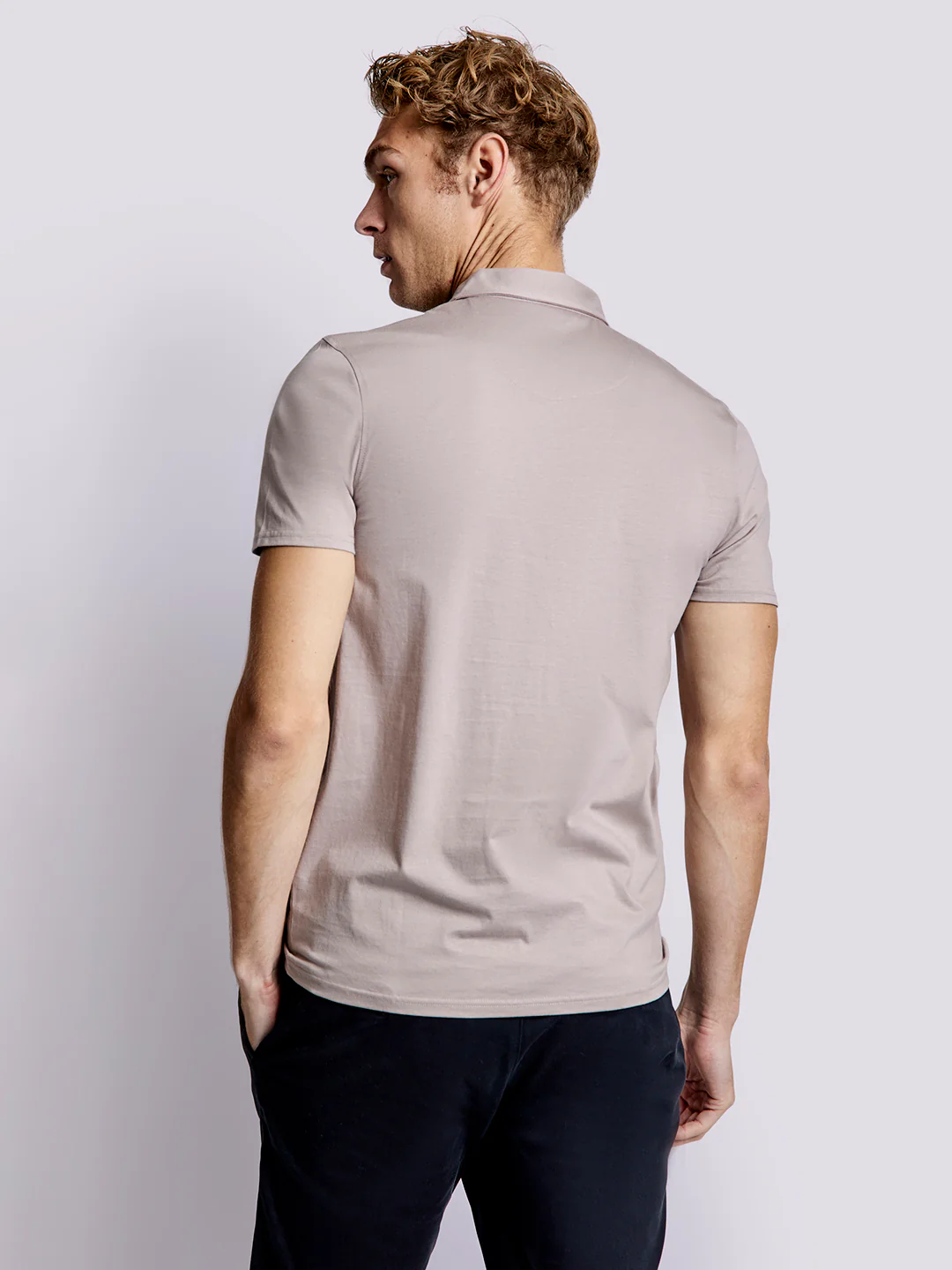 Bruun & Stengade Men Brown Solid Polo TShirt - Image 4