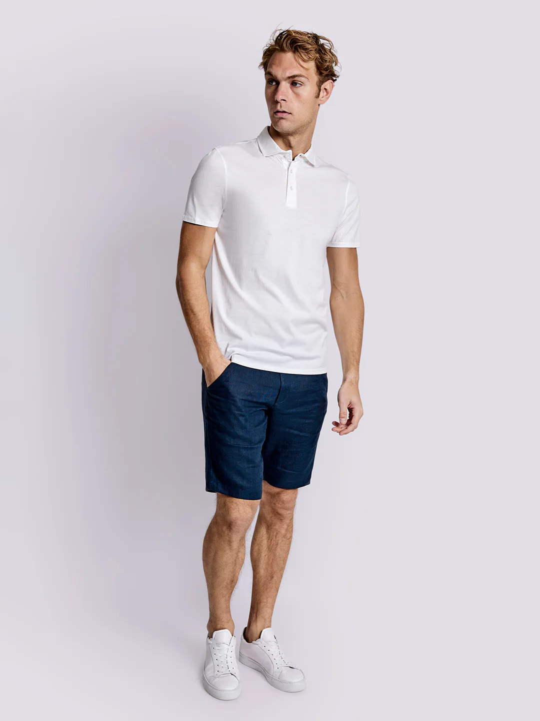 Bruun & Stengade Men White Solid Polo TShirt - Image 3
