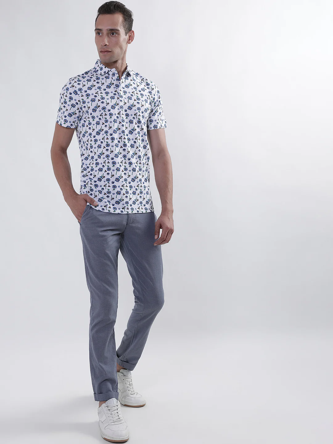 Bruun & Stengade Men Blue Solid Slim Fit Trouser - Image 5