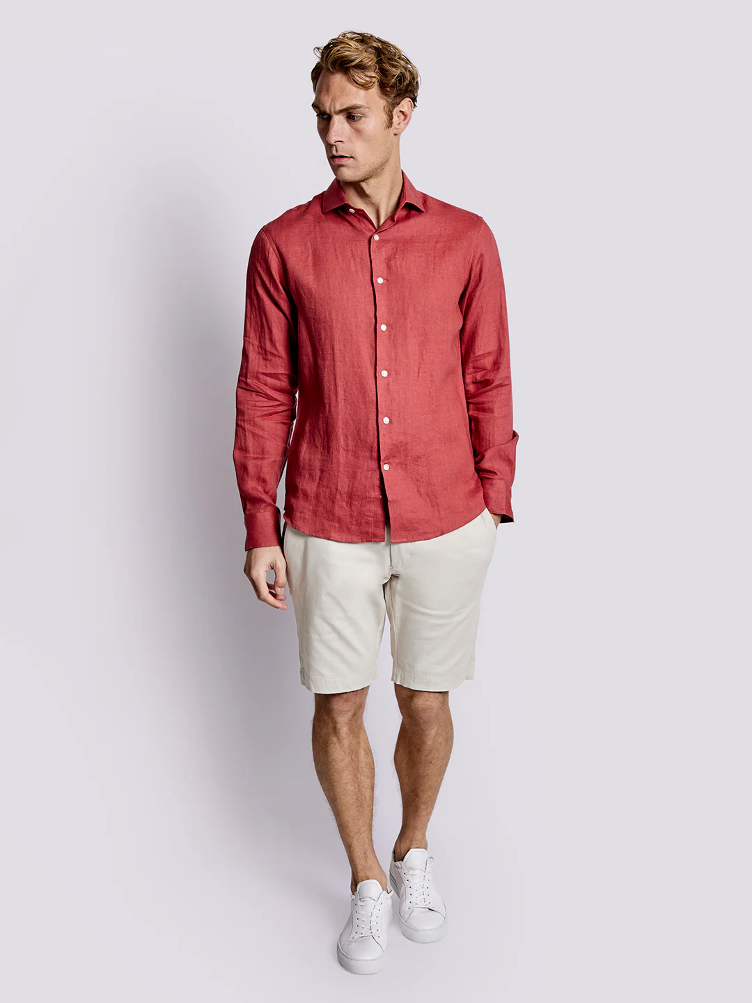 Bruun & Stengade Men Rust Solid Collar Shirt - Image 2