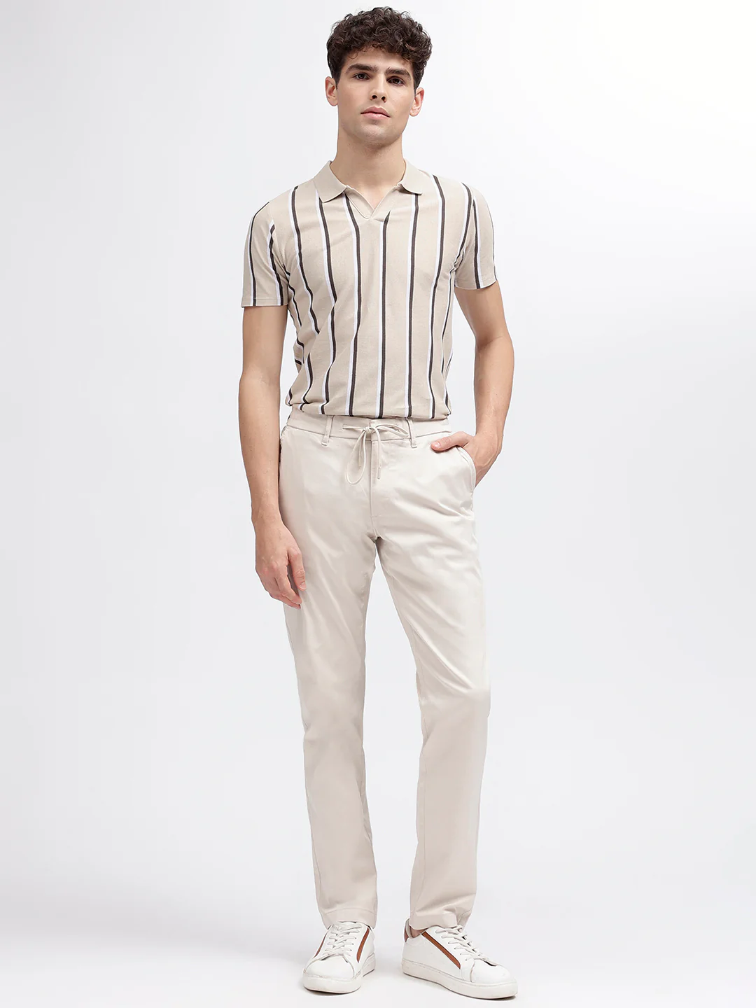 Bruun & Stengade Men White Solid Regular Fit Trouser - Image 4