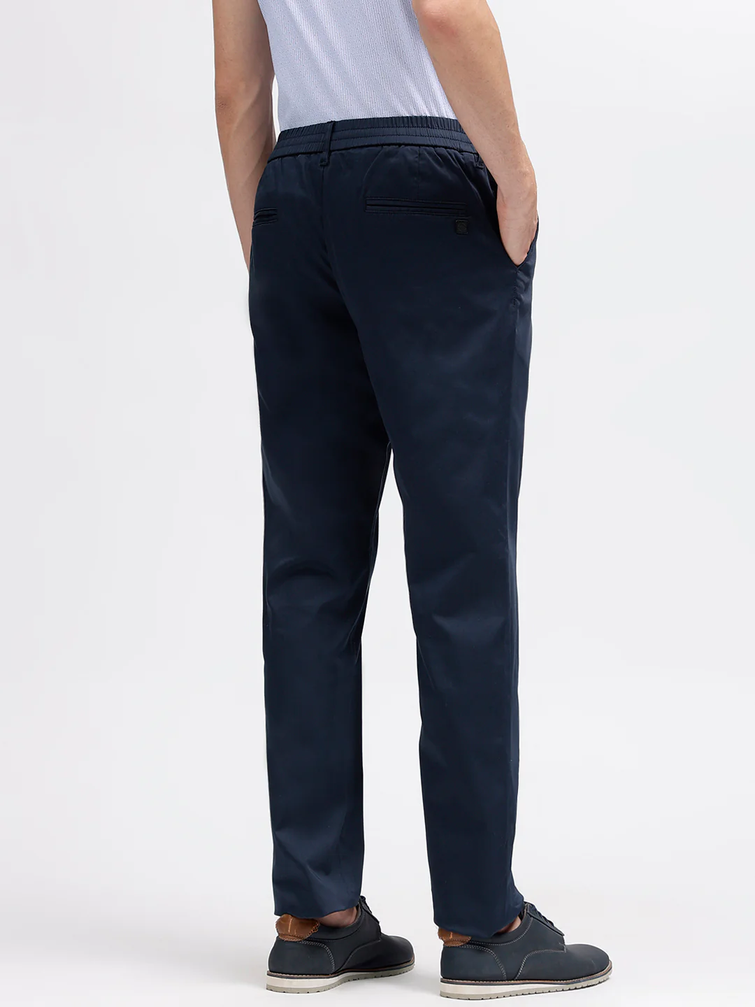 Bruun & Stengade Men Blue Solid Regular Fit Trouser - Image 3