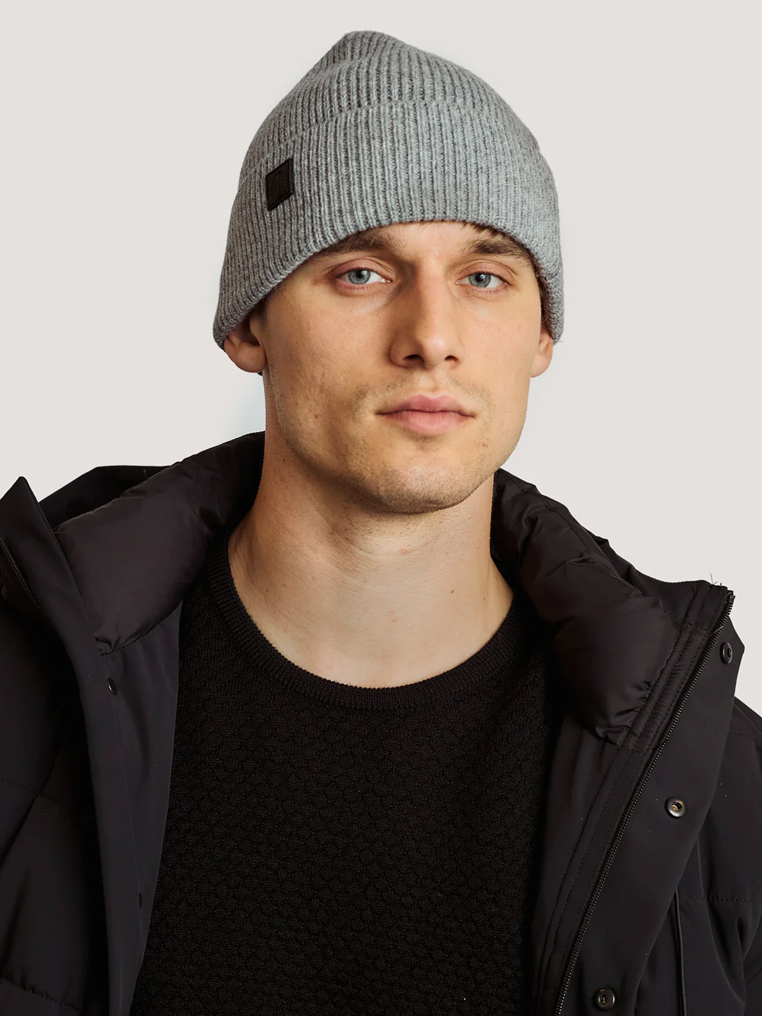 Bruun & Stengade Men Grey Solid Beanie Caps - Image 3