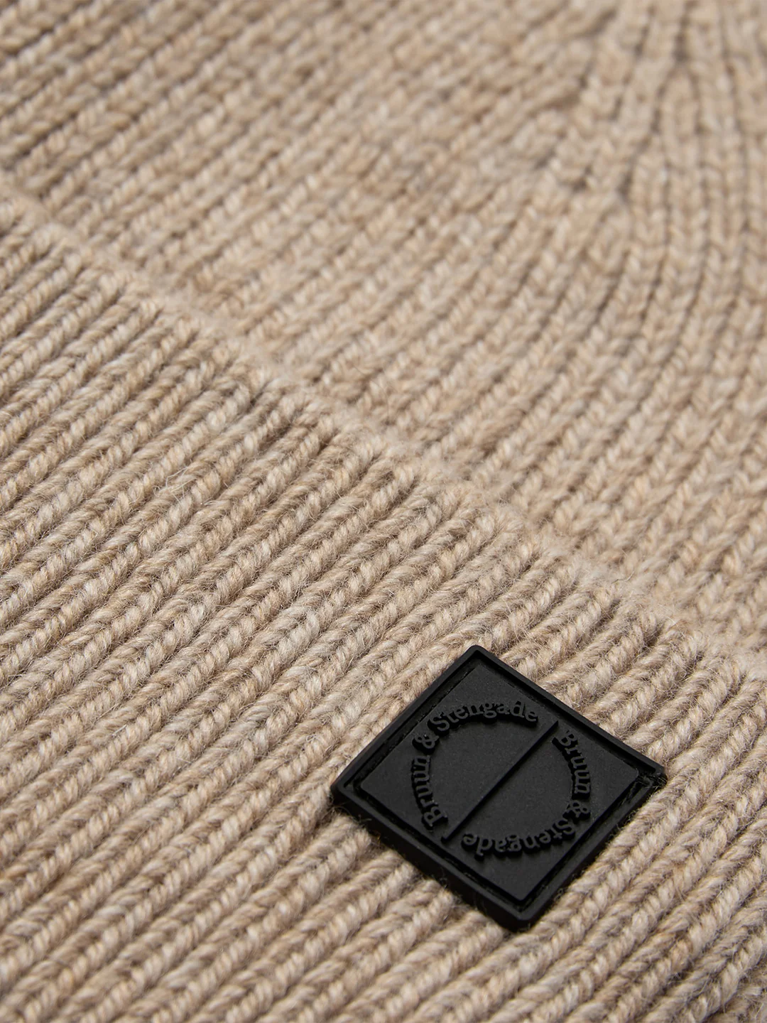 Bruun & Stengade Men Beige Solid Beanie Caps - Image 2