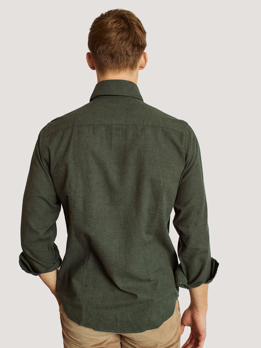 Bruun & Stengade Men Green Solid Button-Down Collar Full Sleeves Shirt - Image 4