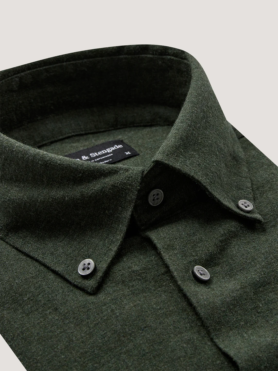 Bruun & Stengade Men Green Solid Button-Down Collar Full Sleeves Shirt - Image 5