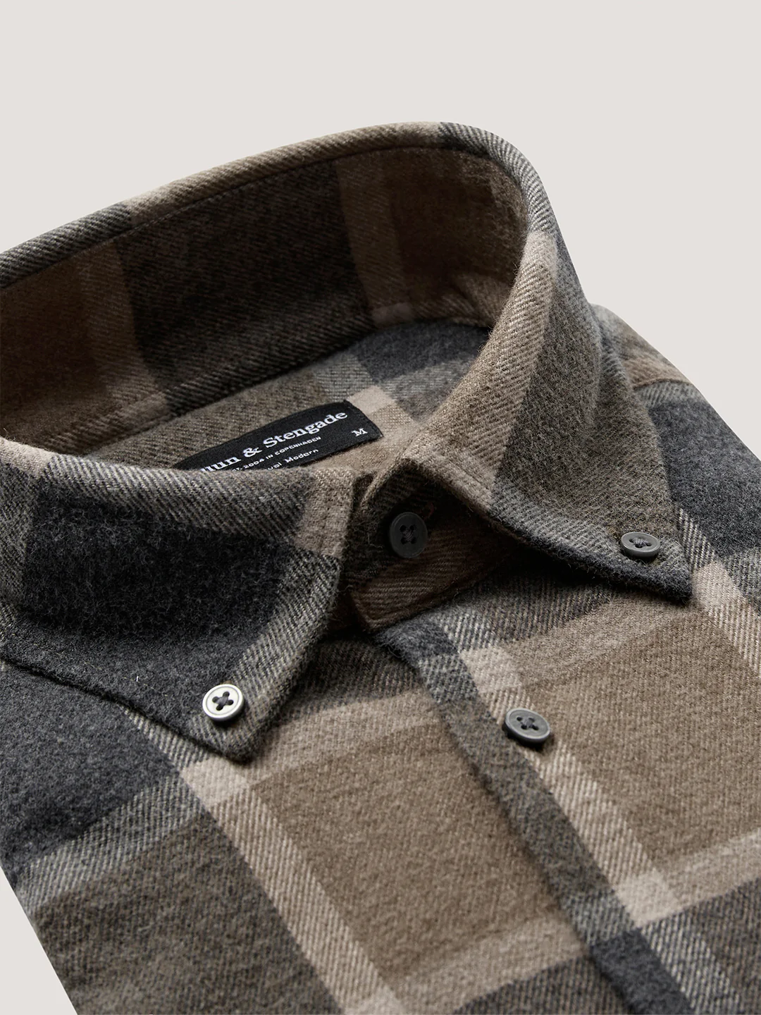Bruun & Stengade Men Brown Checked Button-Down Collar Full Sleeves Shirt - Image 4