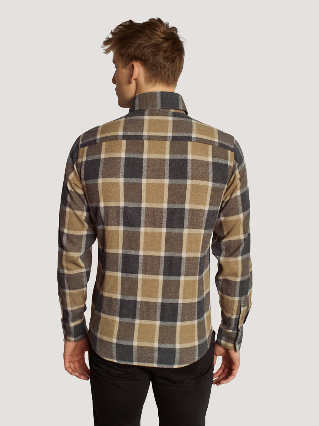 Bruun & Stengade Men Brown Checked Button-Down Collar Full Sleeves Shirt - Image 5