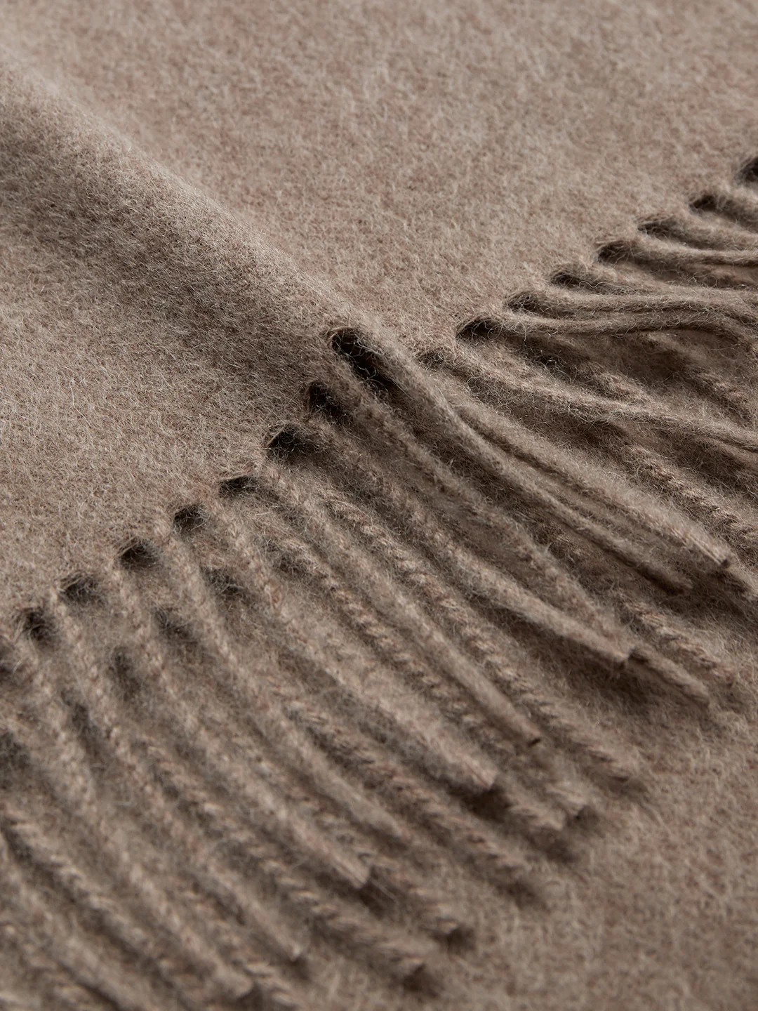 Bruun & Stengade Men Brown Solid Fringed Muffler - Image 2