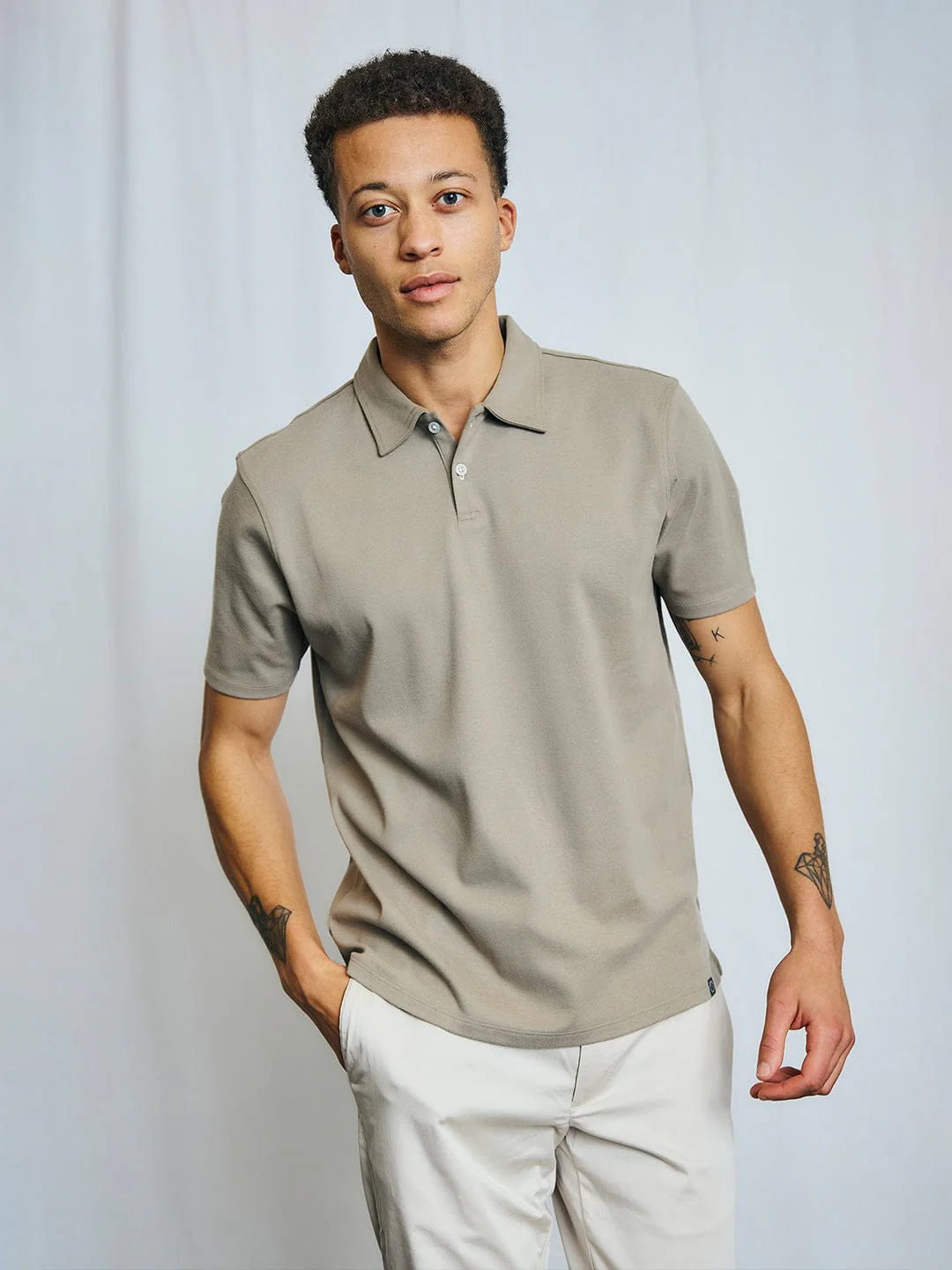 Bruun & Stengade Men Green Solid Polo Tshirt