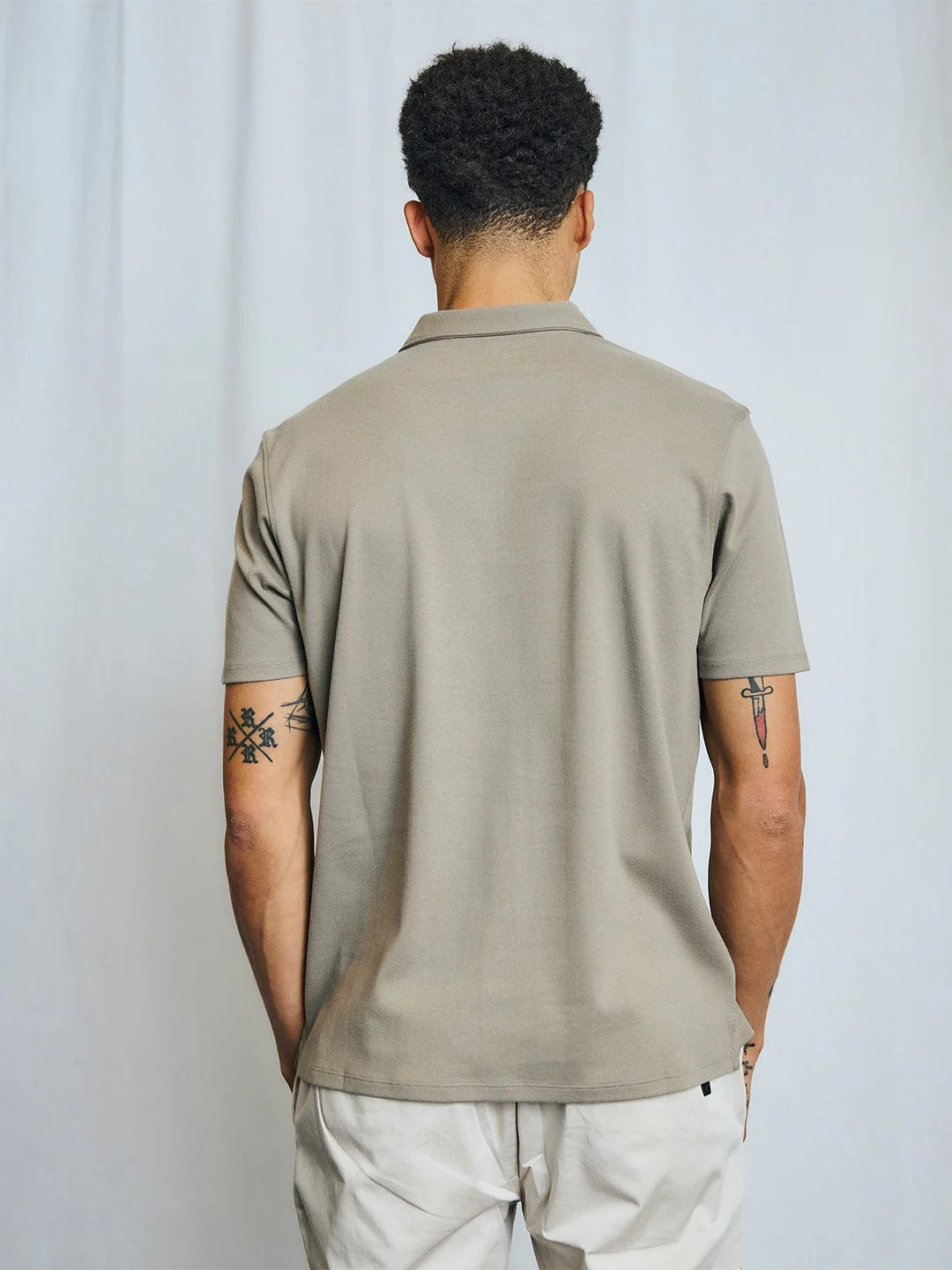 Bruun & Stengade Men Green Solid Polo Tshirt - Image 3