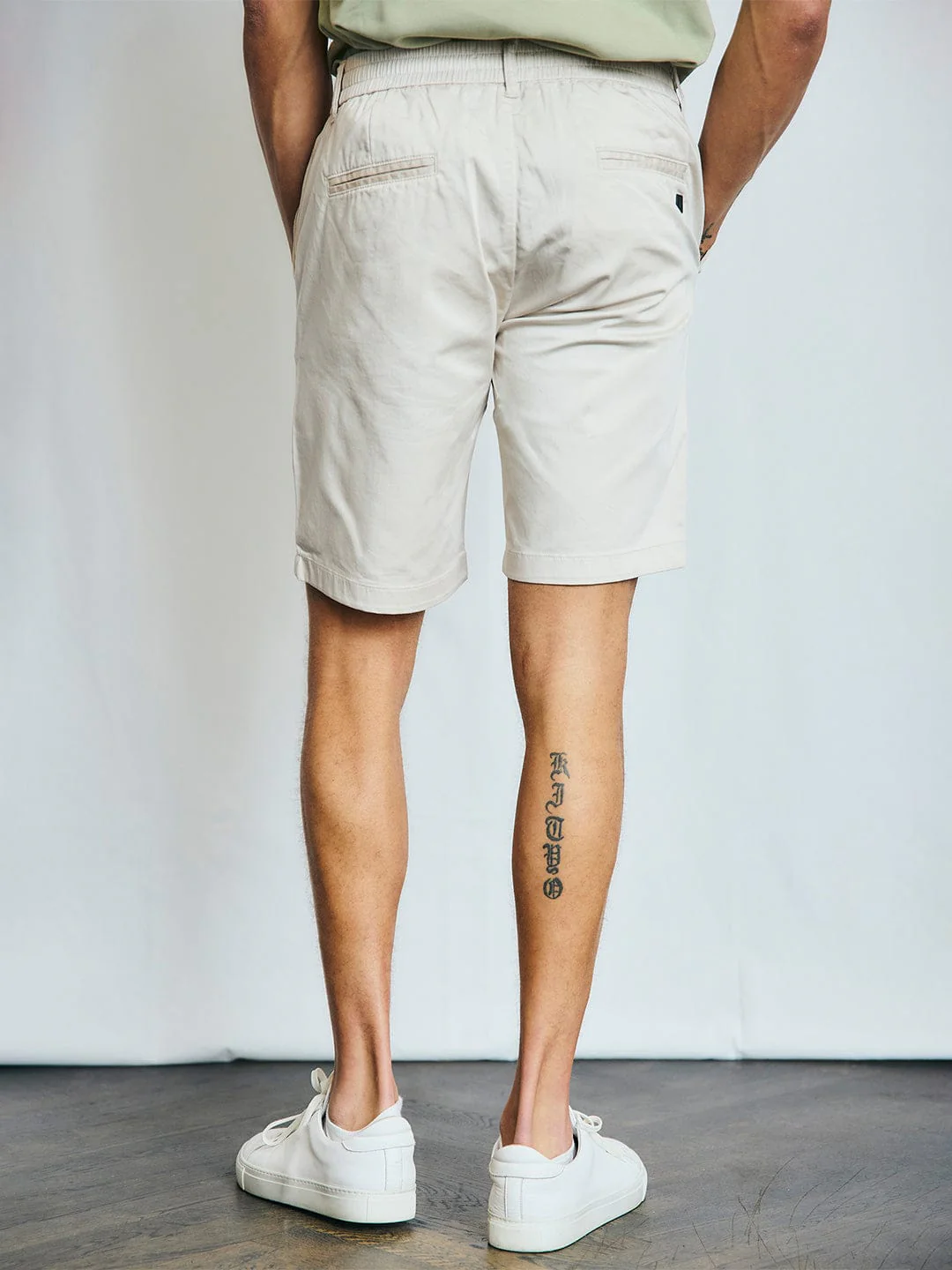 Bruun & Stengade Men Beige Regular Fit Solid Shorts - Image 3