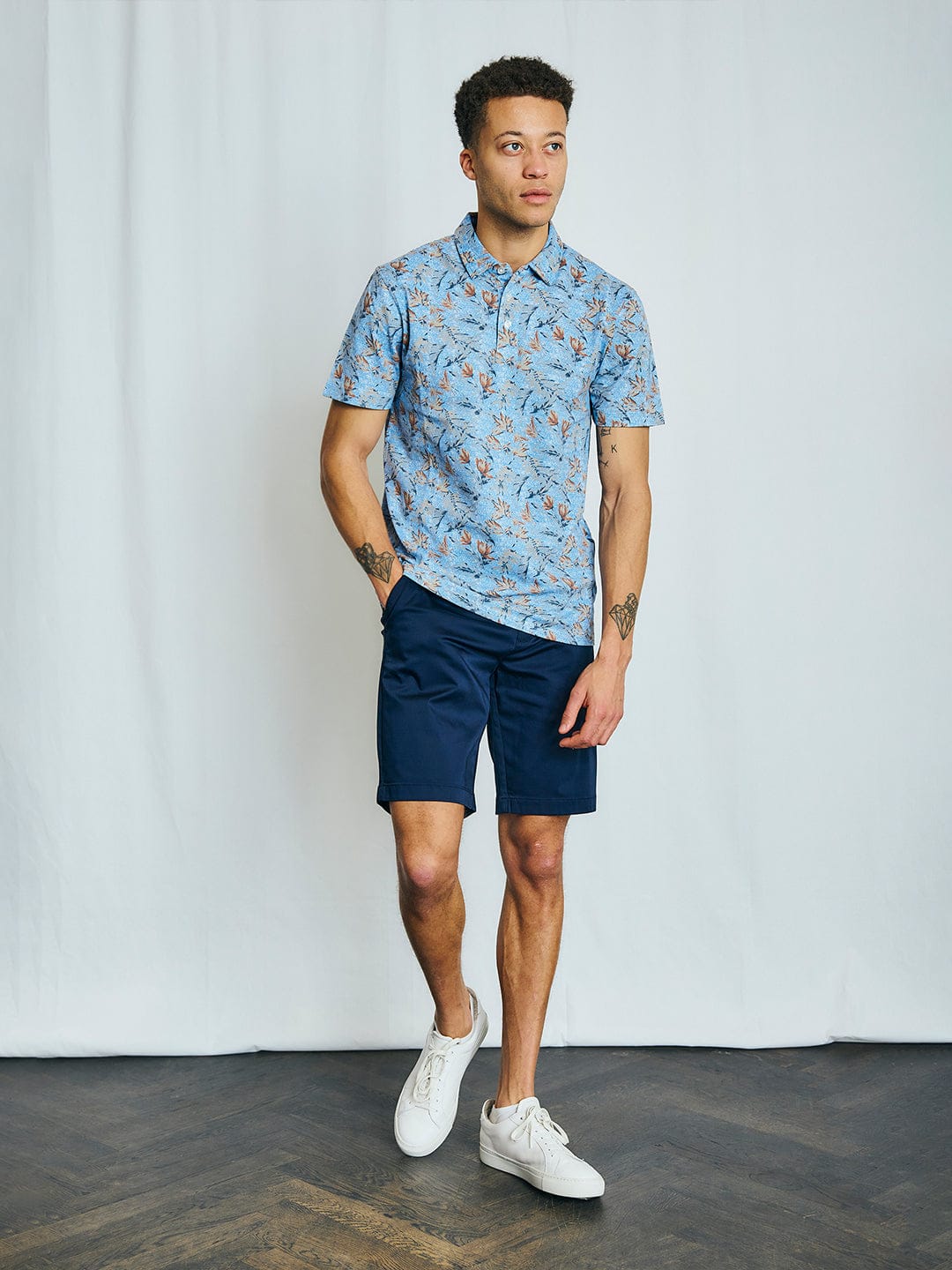 Bruun & Stengade Men Navy Regular Fit Solid Shorts - Image 2