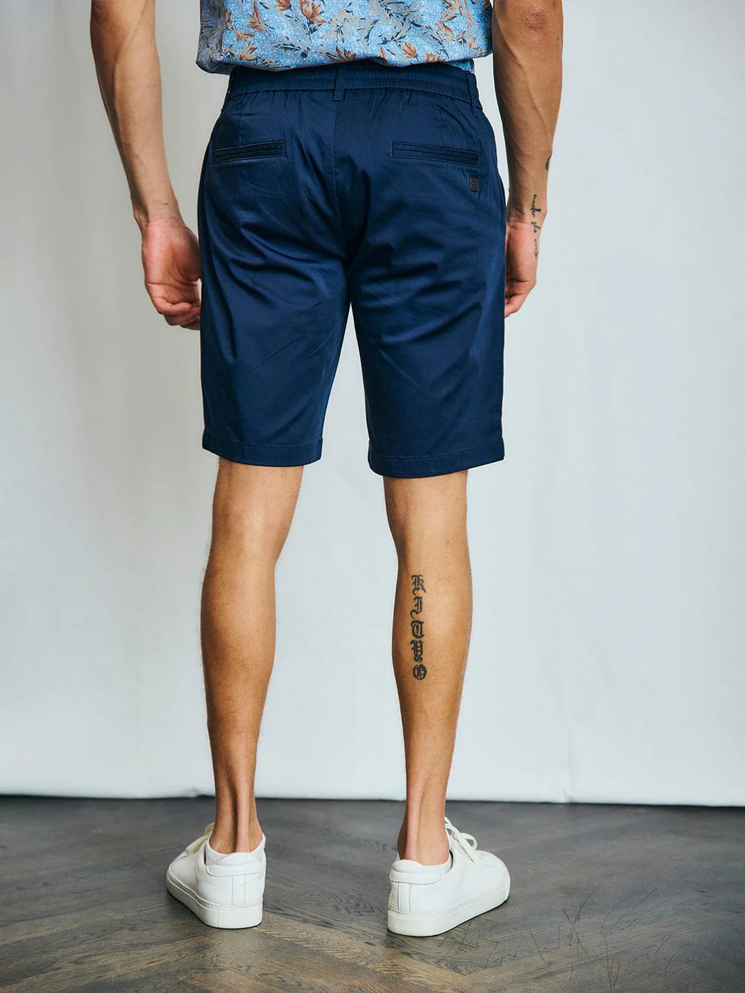 Bruun & Stengade Men Navy Regular Fit Solid Shorts - Image 3