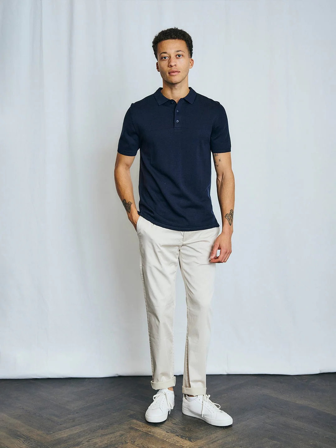 Bruun & Stengade Men Beige Regular Fit Solid Trouser - Image 2