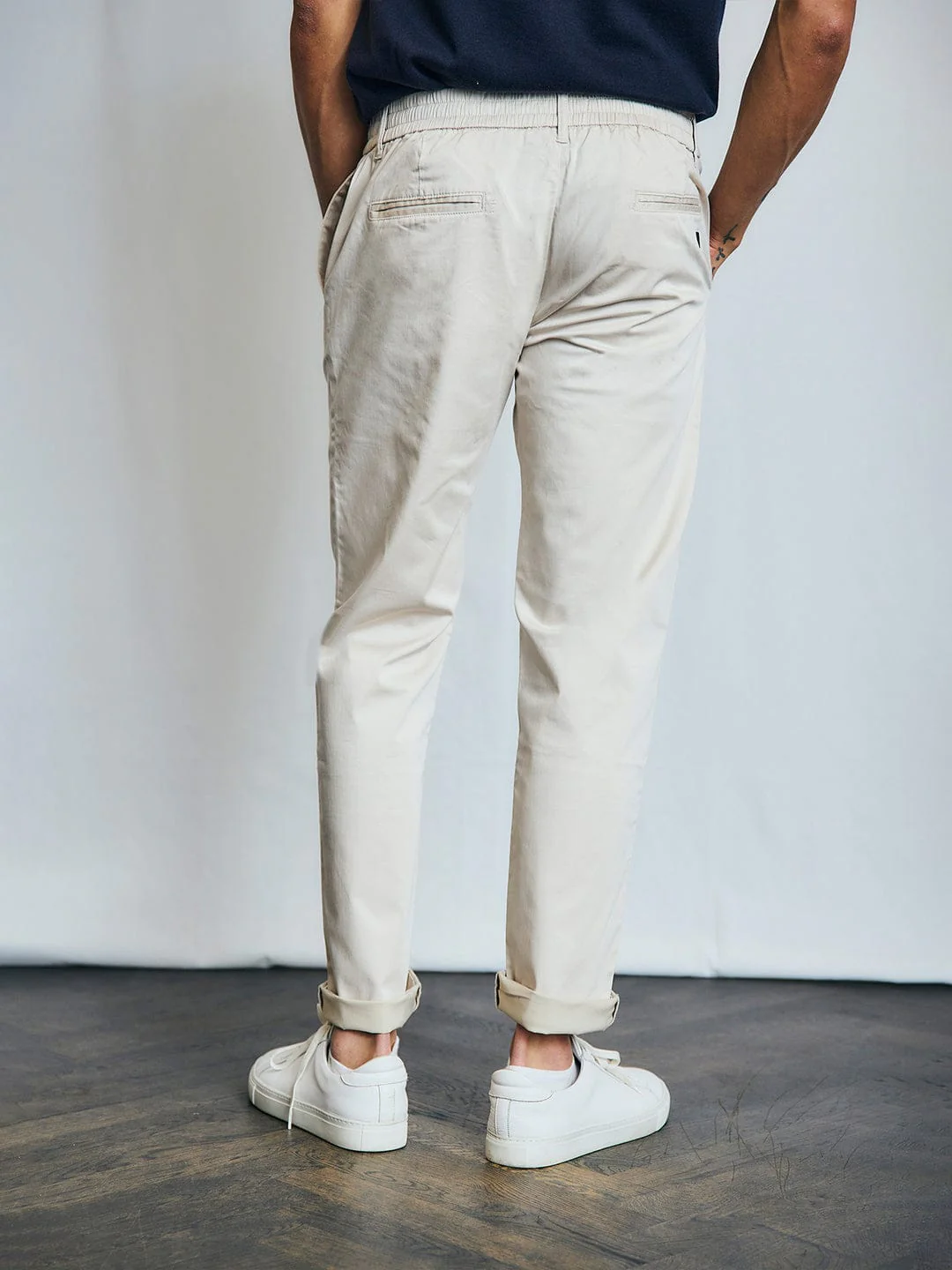 Bruun & Stengade Men Beige Regular Fit Solid Trouser - Image 3