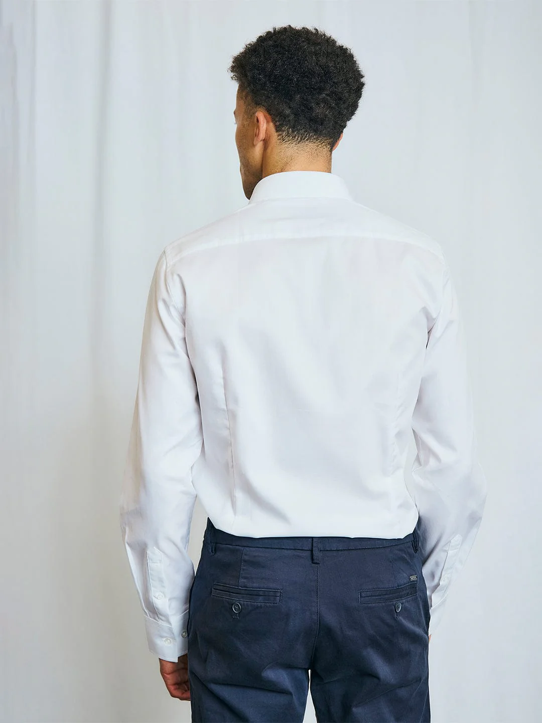 Bruun & Stengade Men White Solid Collar Shirt - Image 3