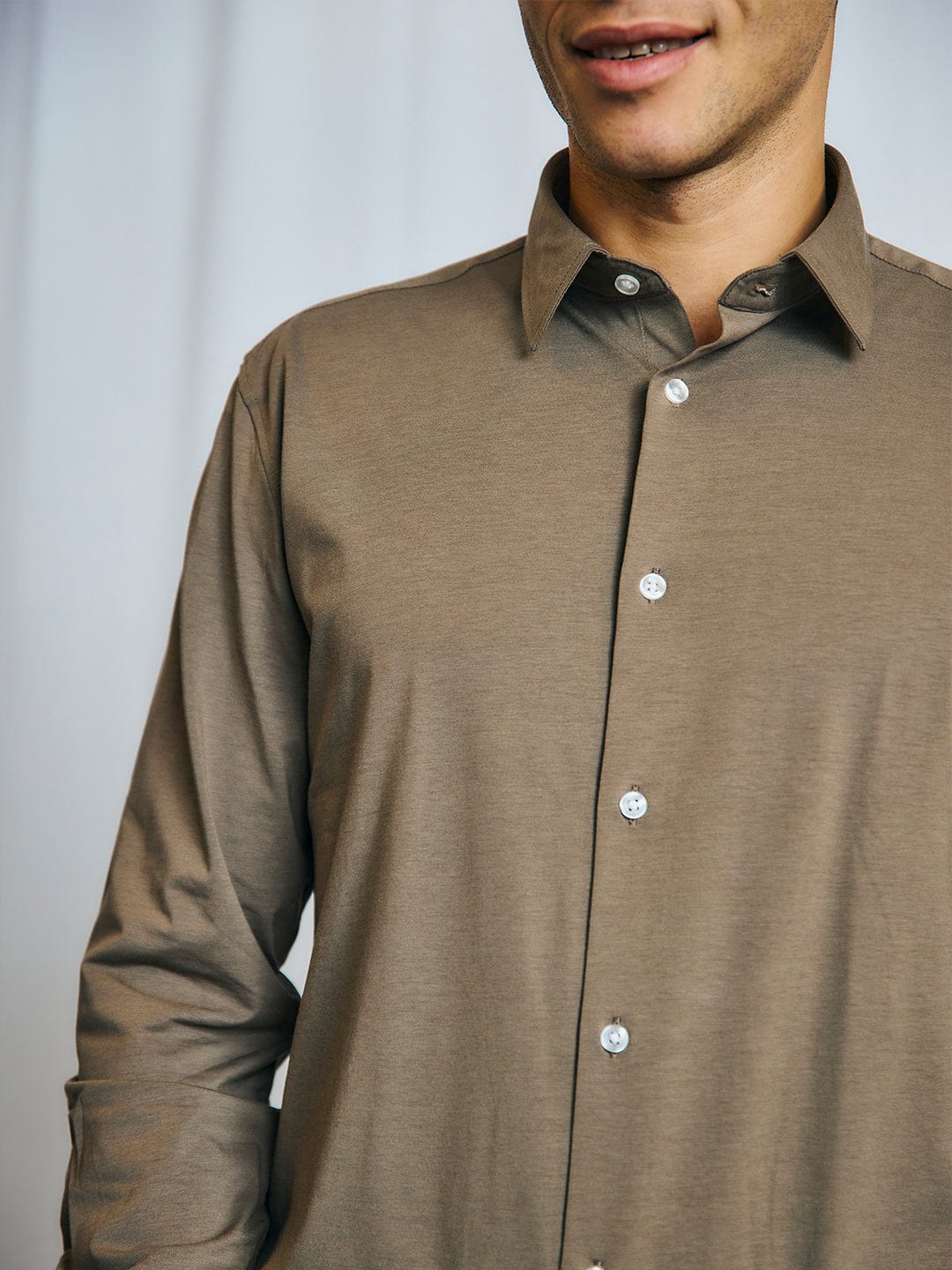 Bruun & Stengade Men Army Solid Collar Shirt - Image 4