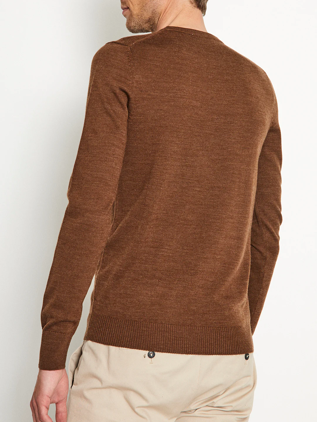 Bruun & Stengade Men Brown Printed Round Neck Sweater - Image 3
