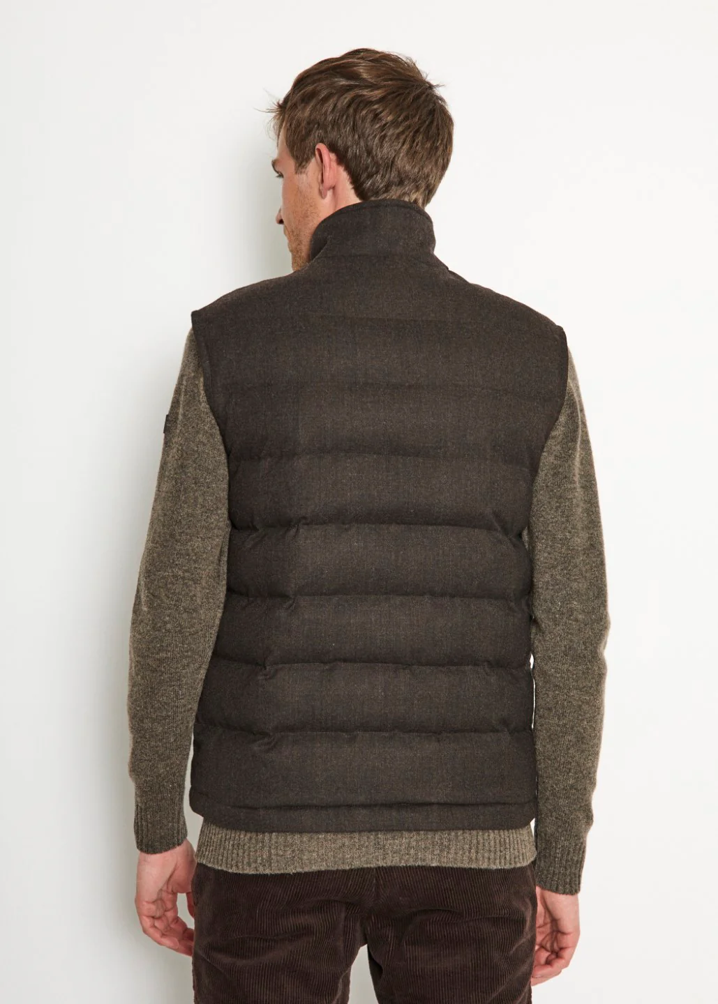 Bruun & Stengade Men Solid Stand Collar Sleeveless Jacket - Image 3