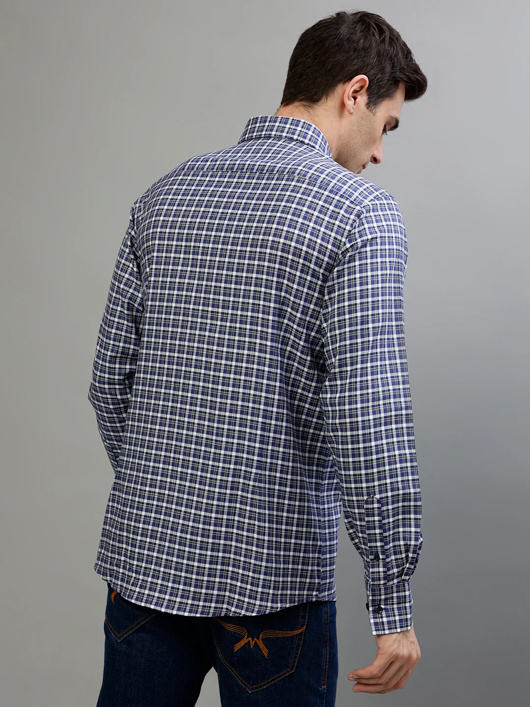 Bruun & Stengade Blue Fashion Checked Regular Fit Shirt - Image 4