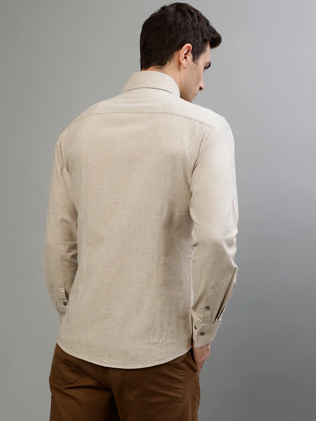 Bruun & Stengade Beige Fashion Slim Fit Shirt - Image 4